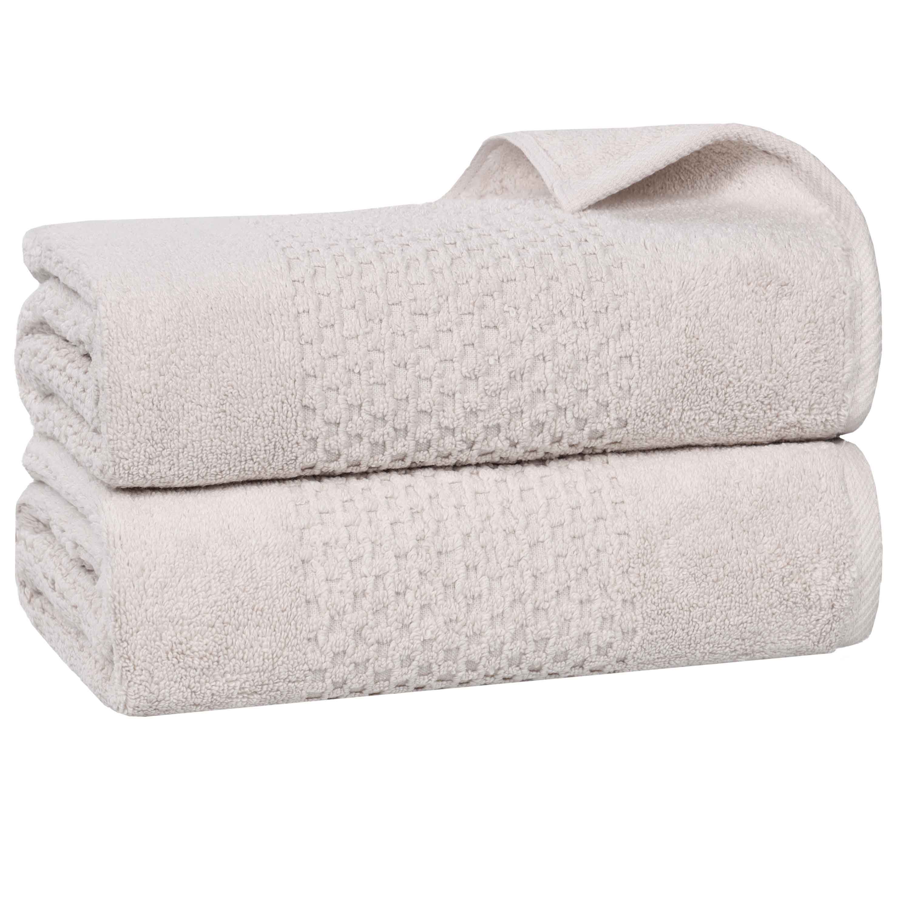 Playa Zero Twist Cotton Solid Waffle Textured Bath Sheets - Ultra Soft & Absorbent Set of 2 | Luxury Spa & Bathroom Essentials for Hotels & Home Use