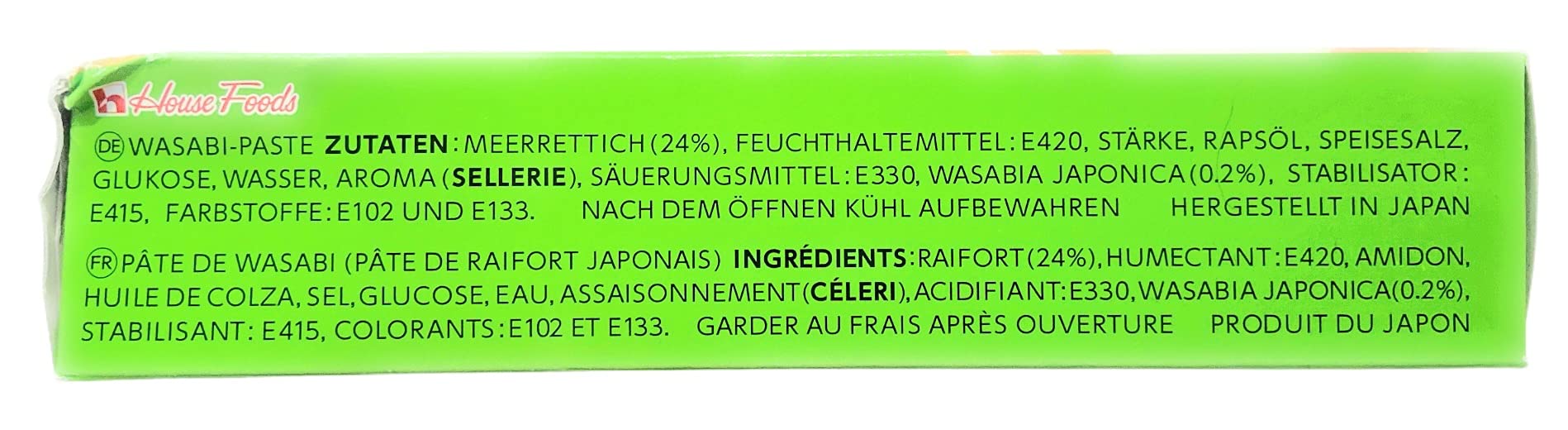 House Foods Jumbo Wasabi Tube - 2.81 oz (80g) Spicy Japanese Horseradish Paste for Sushi, Sashimi & Asian Dishes - Great for Home Cooking & Restaurant Use