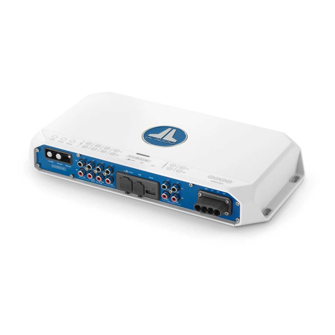 JL Audio MV800/8i MVi Series 8-Channel Marine Amplifier with DSP - 800W Class D Power for Boats, Yachts & Watercraft Audio Systems
