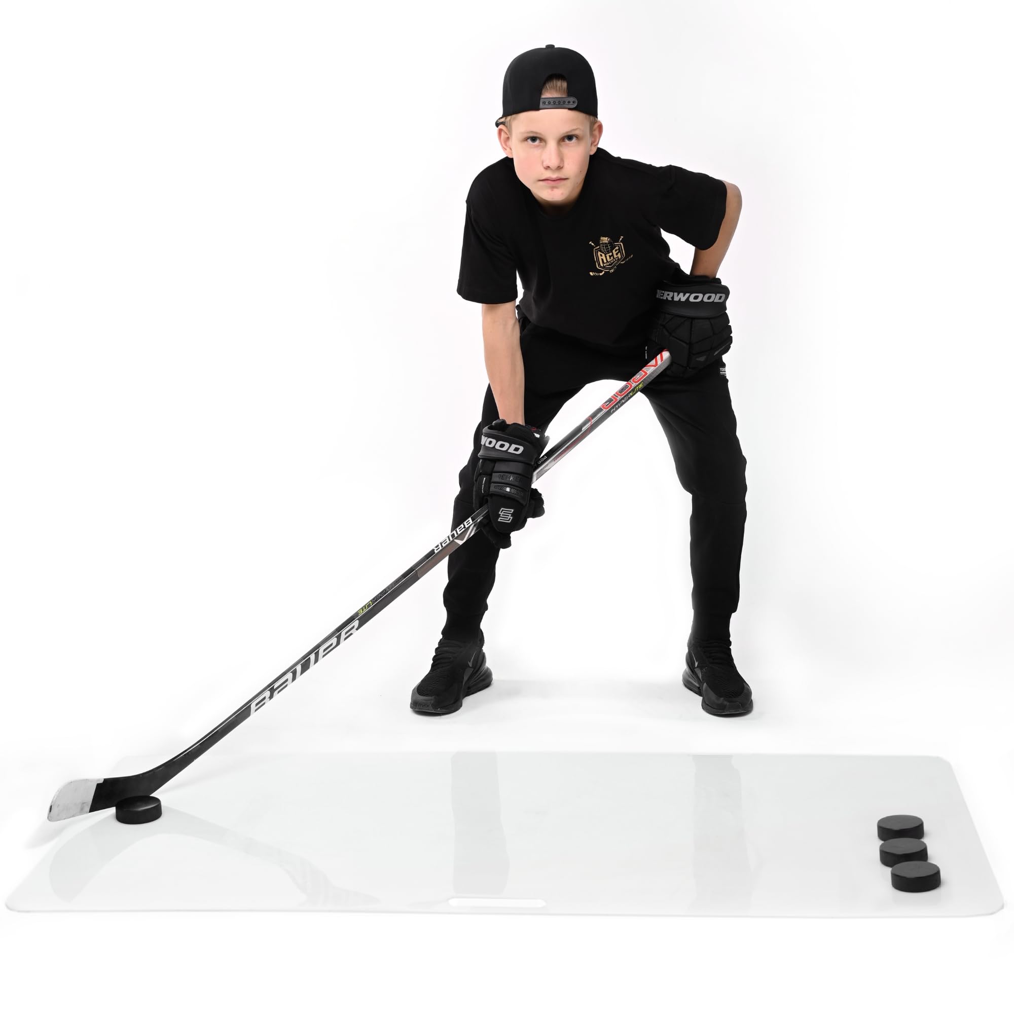 30” x 60” Synthetic Ice Shooting Pad - 12.5 sqft Hockey Training Mat for Shooting, Stickhandling & Passing Practice - Portable Off-Ice Training Surface - Perfect for Home, Garage & Backyard Hockey Drills