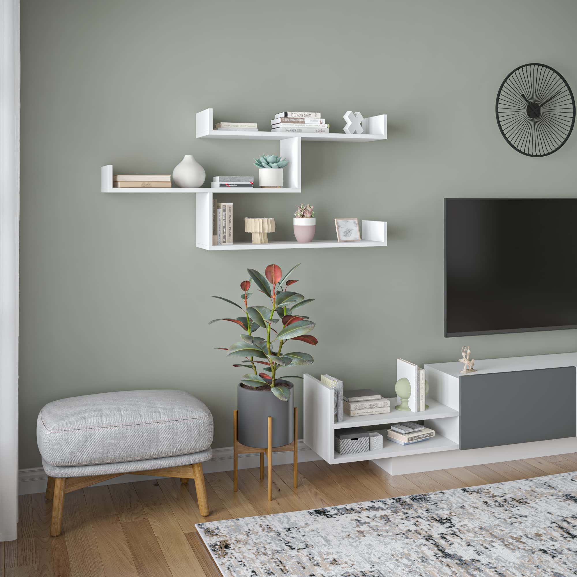 Modern White Wall Shelf 26