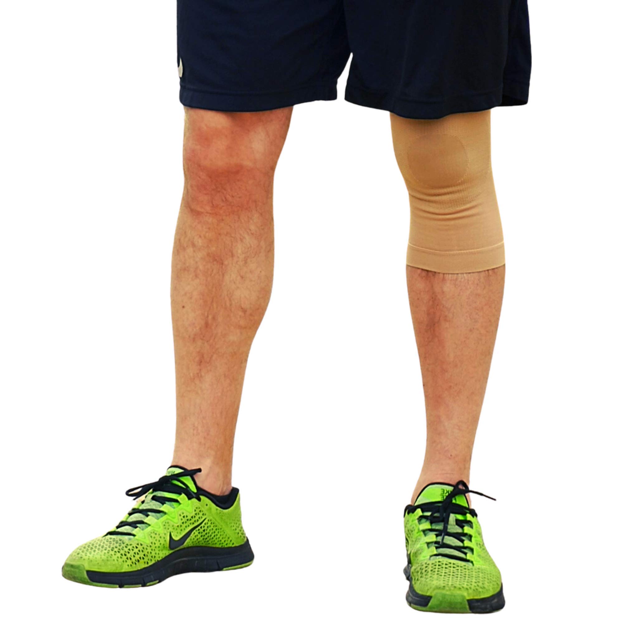 BeVisible Sports Knee Compression Sleeve for Men & Women - XL - Support for Running, Basketball & Workout - Pain Relief & Joint Stability