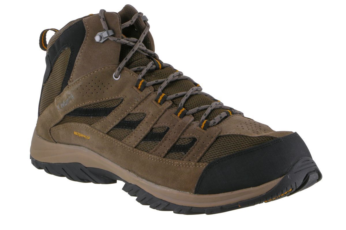 Columbia Crestwood Mid WP Cordovan Waterproof Hiking Boots for Men - Durable Outdoor Shoes for Trail Walking & Mountain Climbing