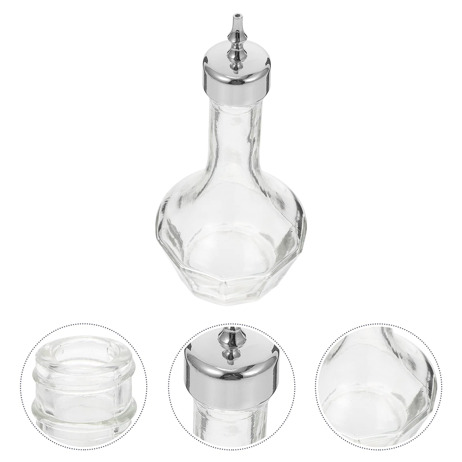 Premium Glass Bitters Bottle with Stainless Steel Dasher - Essential Bar Tool for Crafting Cocktails, Perfect for Old Fashioned, Manhattan & Home Mixology