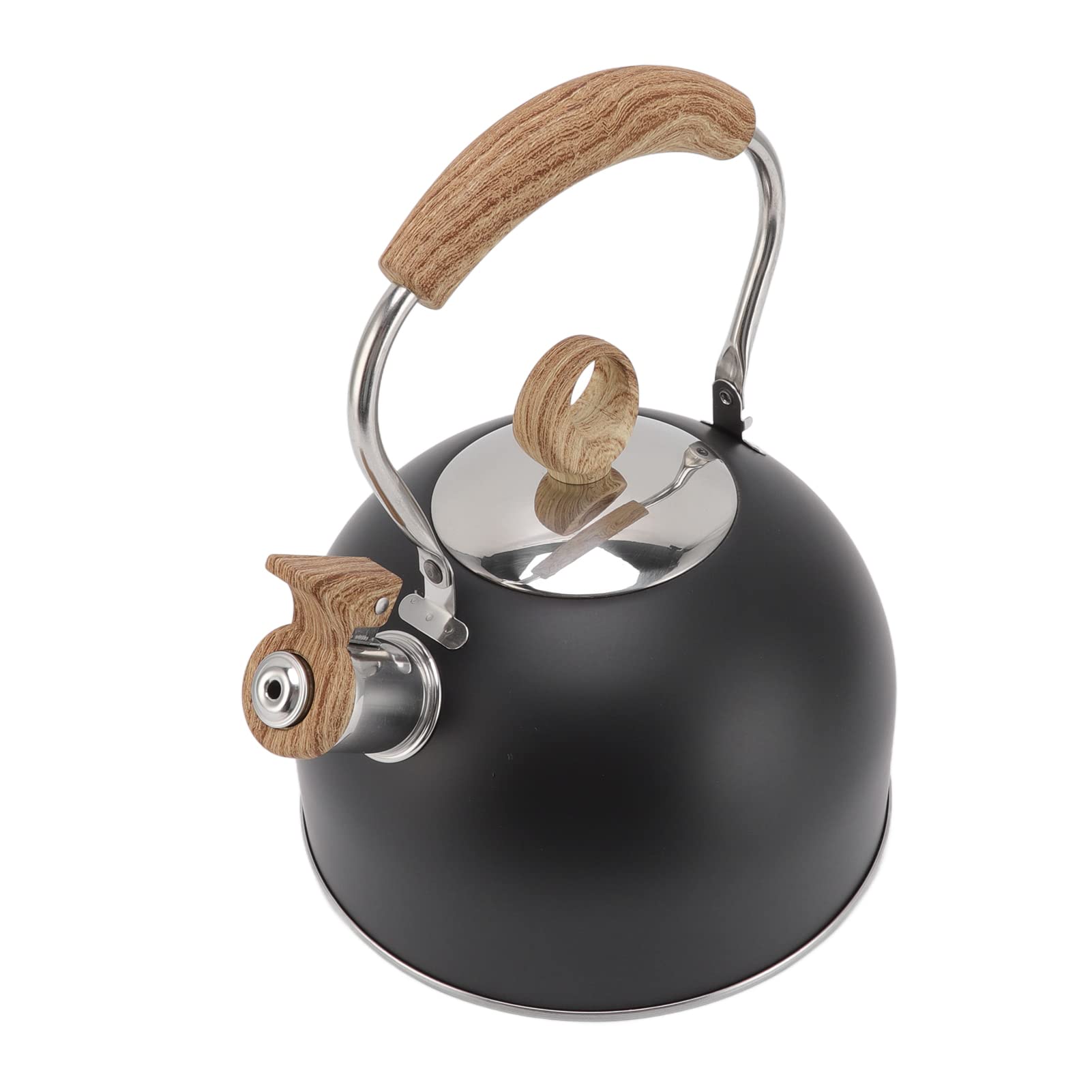 Premium Stainless Steel Whistling Tea Kettle - 2.5QT Classic Stovetop Kettle with Ergonomic Handle & Loud Whistle - Perfect for Boiling Water for Tea, Coffee, or Cooking in Your Kitchen