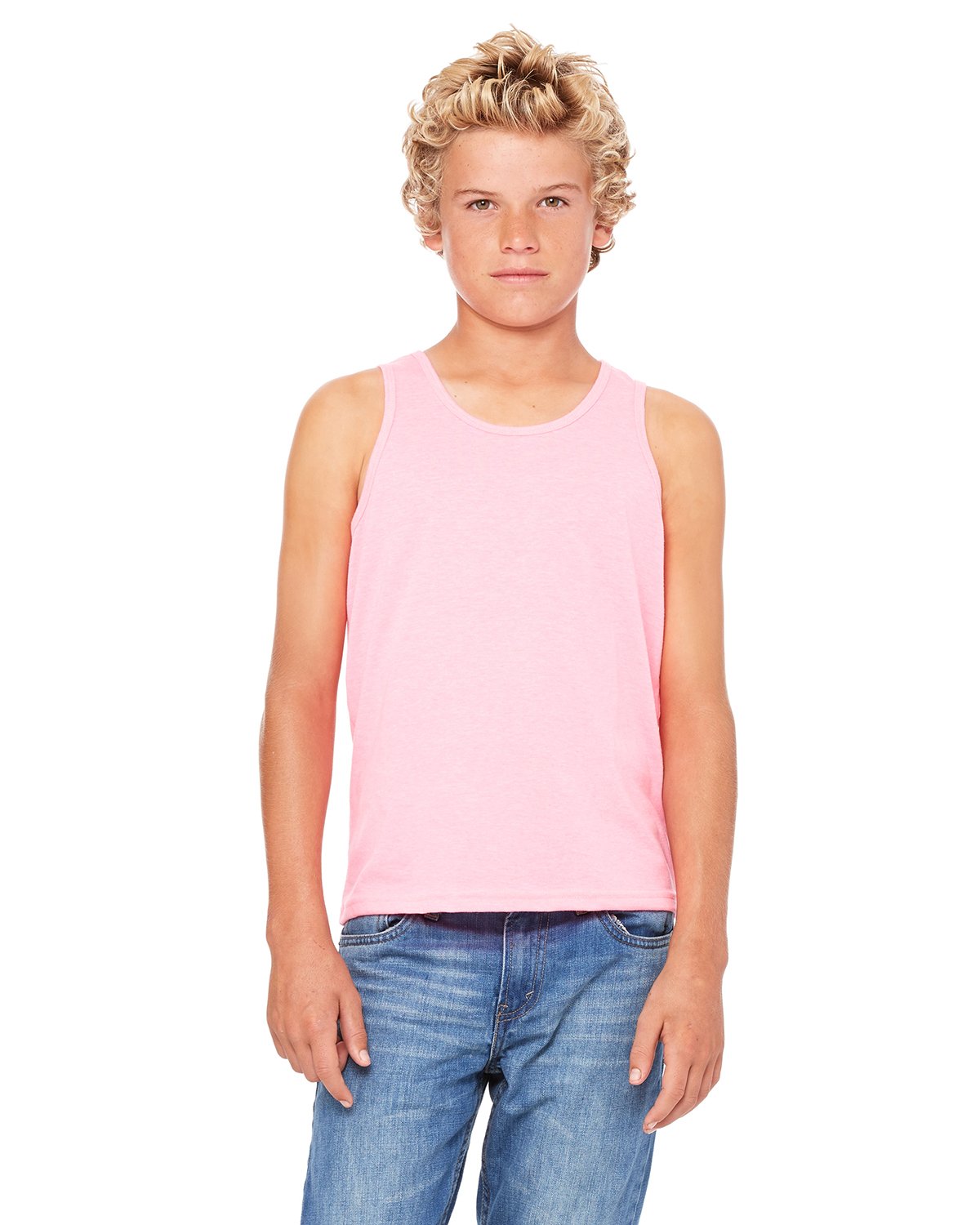 Bella + Canvas Youth Jersey Tank - Soft & Comfortable Girls' Sleeveless Shirt for Casual Wear, Summer Outfits, and Layering