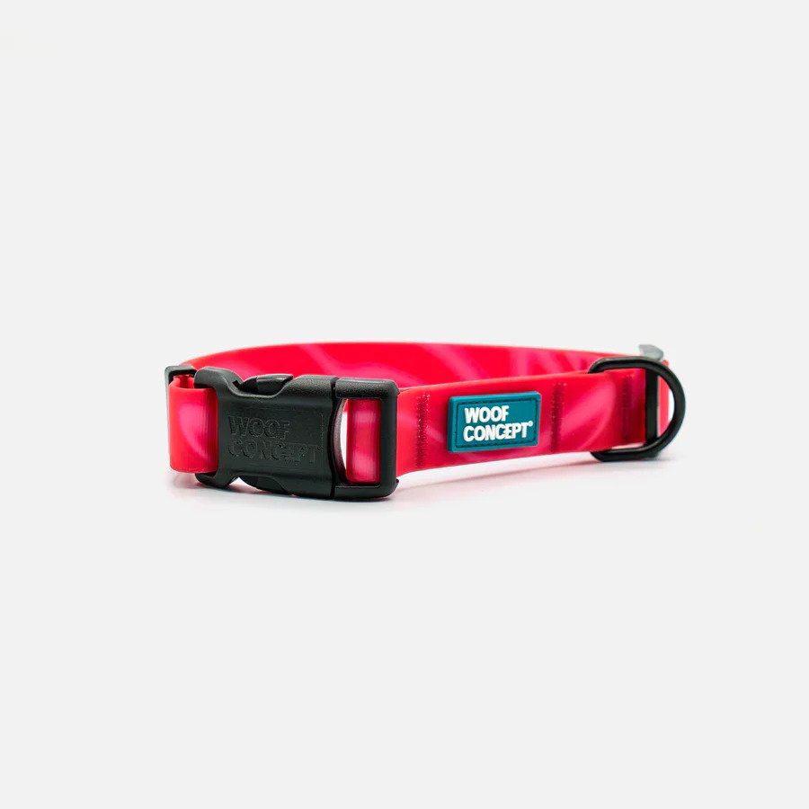 Ikonic Aqua Waterproof Dog Collar - Durable Nylon Pet Collar for Small Medium Large Dogs - Adjustable Reflective Strap for Night Safety - Perfect for Swimming, Bathing & Outdoor Adventures