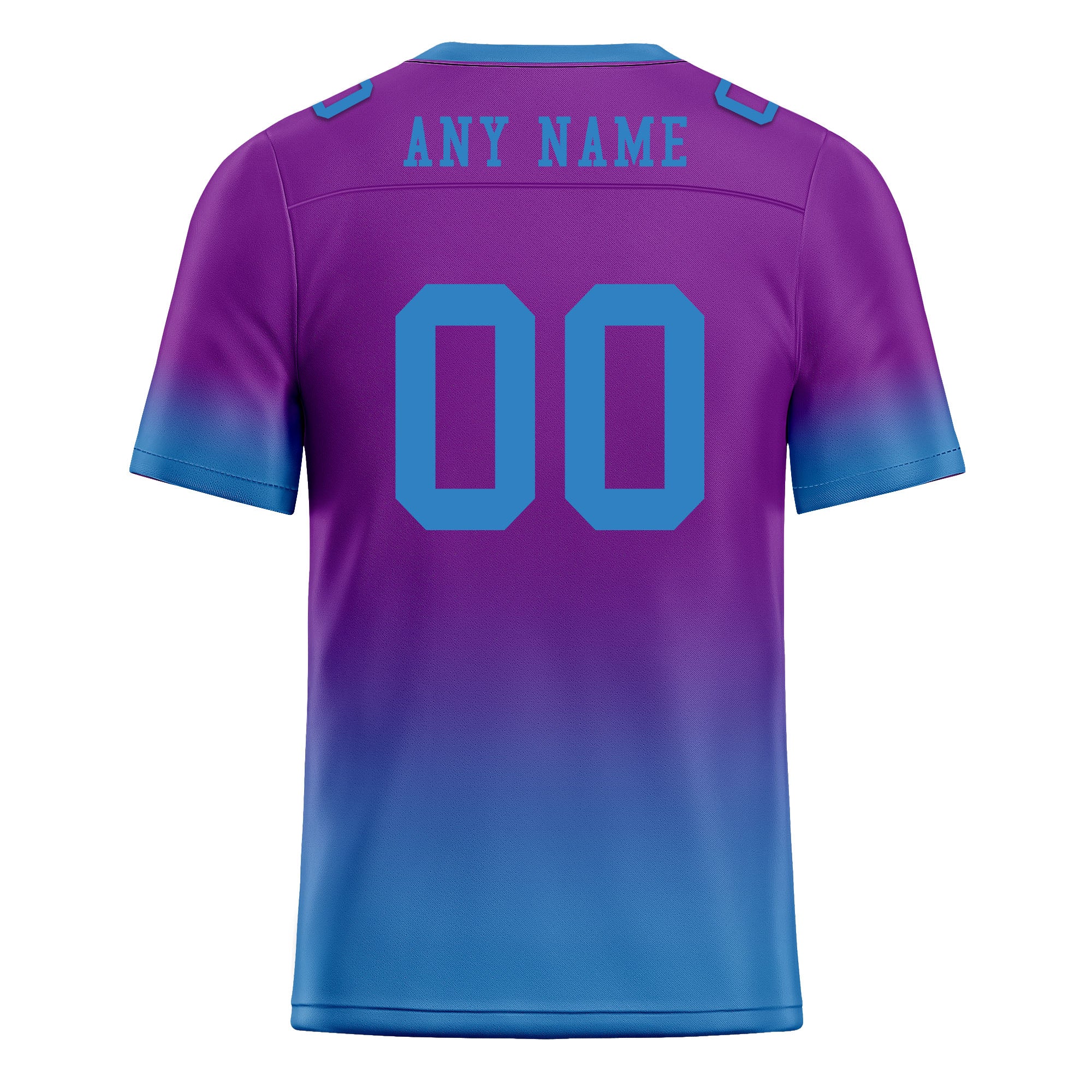 Custom Blue Purple Fade Personalized Football Jersey - Authentic Player-Ready Design FBJ02 D06108 for Game Day, Training & Fan Events