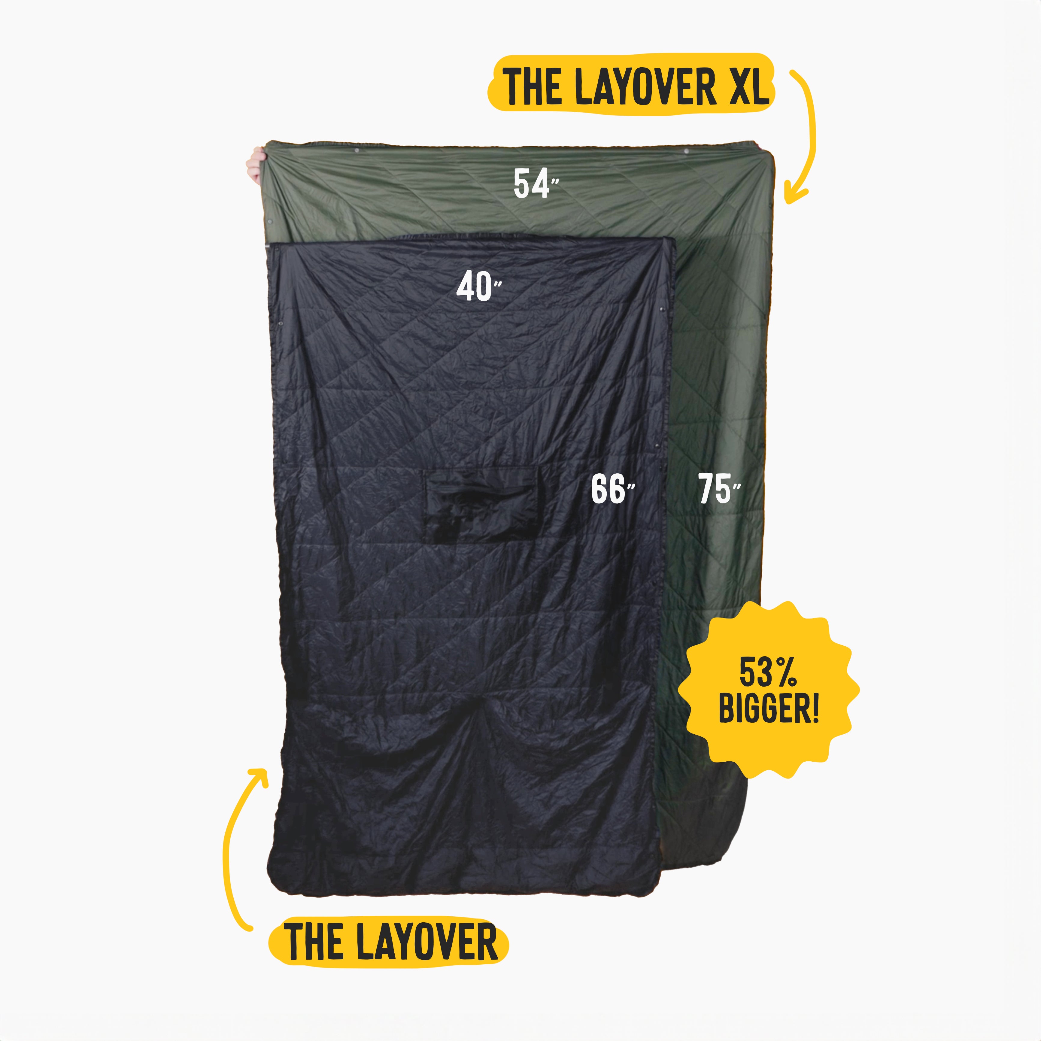 Layover™ Travel Blanket - Ultra Soft Packable & Puffy Blanket for Airplane, Camping & Home Use | Lightweight & Compact | Gray