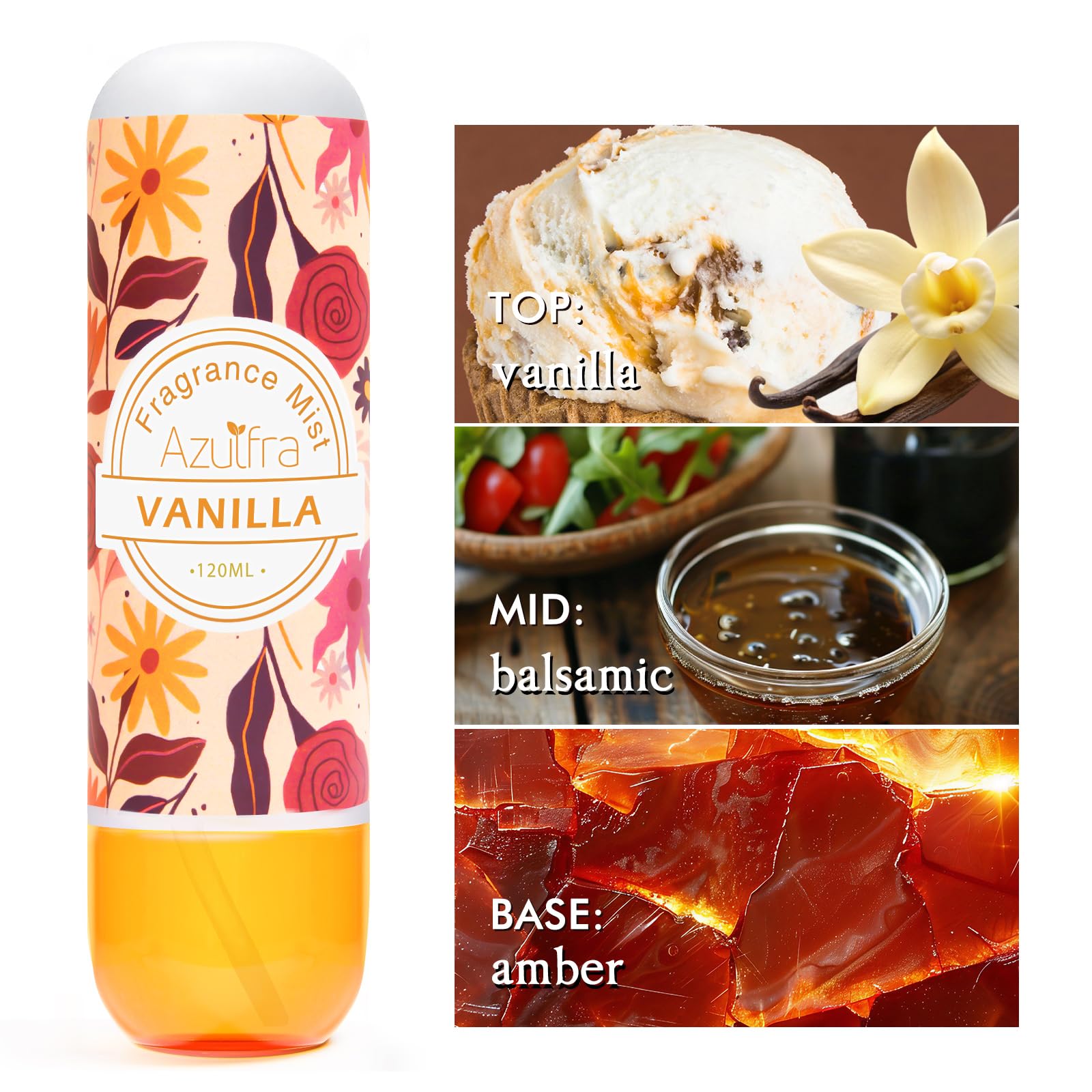 Vanilla Body Spray for Women - 4 fl.oz Long-Lasting Fragrance Mist | Perfume Mist for Daily Use, Work, Gym & Date Night