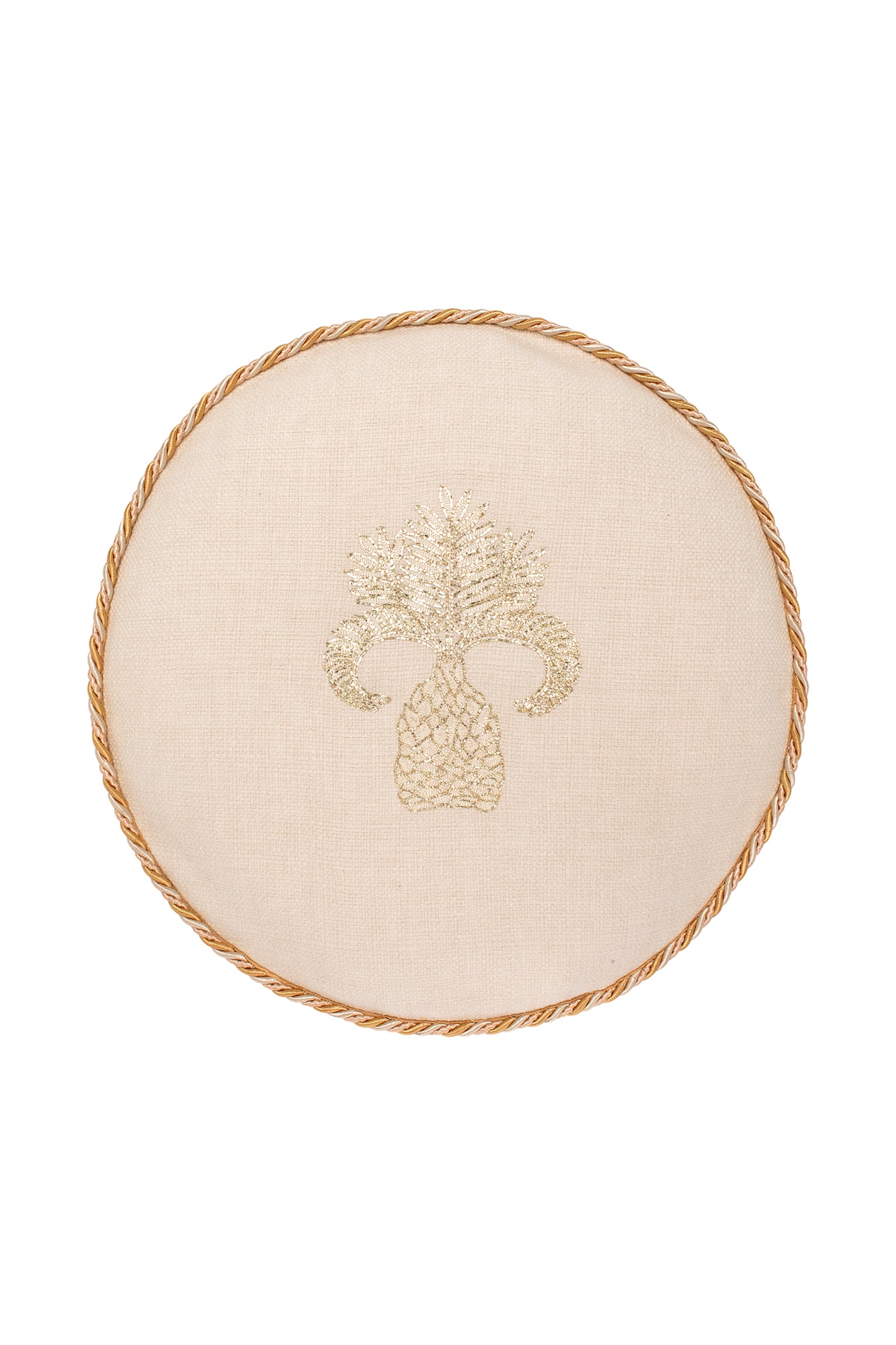 Desert Animal Embroidered Round Pillow - Cute Decorative Throw Pillow for Sofa, Bed, Nursery - Perfect for Boho Home Decor & Kids Room Accessories