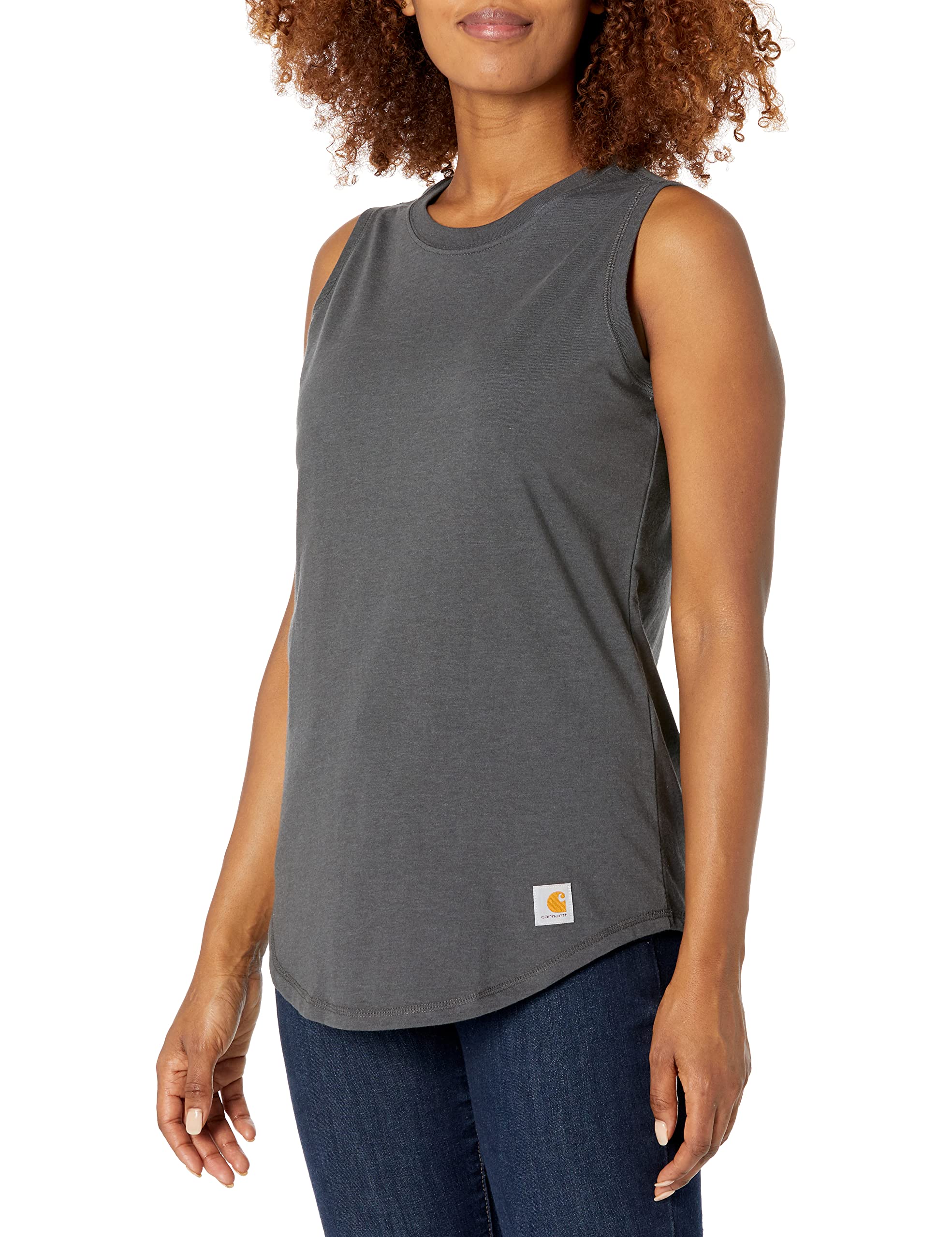 Carhartt Women's Force Relaxed Fit Midweight Work Tank Top - Breathable Cotton Blend for Construction, Landscaping & Outdoor Jobs