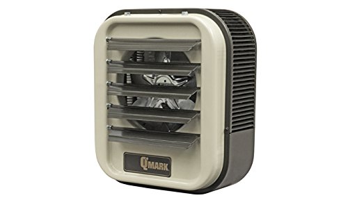QMark MUH077 1500W Electric Unit Heater - Wall Mounted Space Heater for Garage, Workshop & Basement - Energy Efficient Indoor Heating Solution