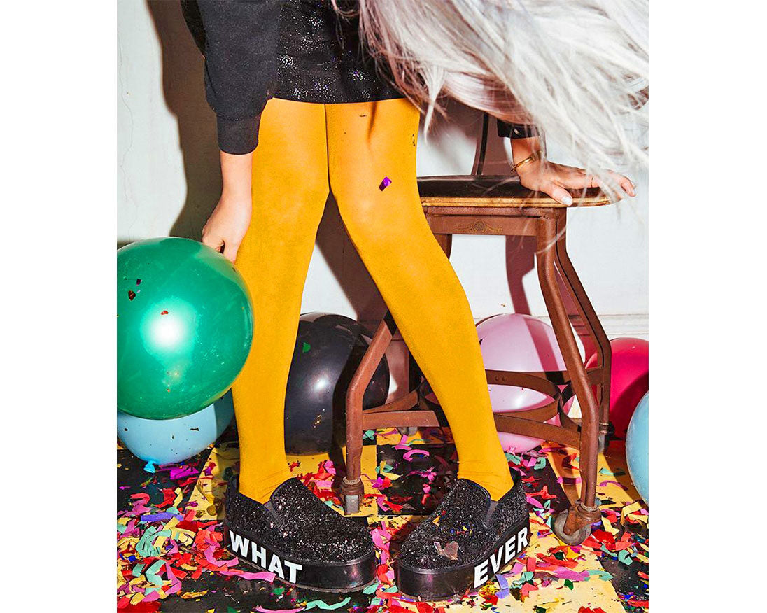 T.U.K Black Glitter WHATEVER Slip On Creepers - Punk Rock Platform Shoes for Women & Men | Perfect for Concerts, Gothic Fashion & Alternative Style Outfits