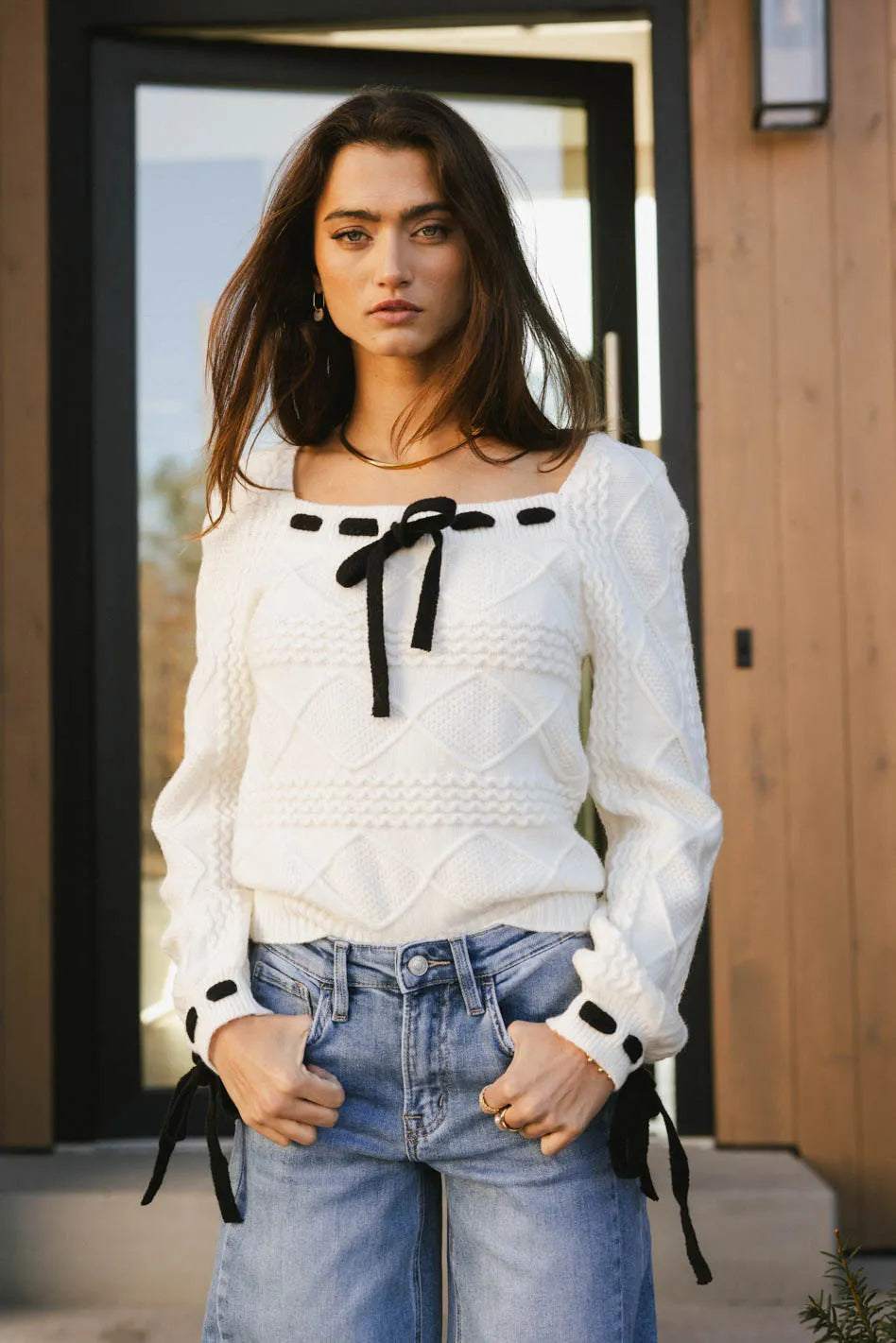 Nicoline Cable Knit Sweater Women's Winter Pullover - Cozy & Stylish for Casual Outfits & Holiday Gatherings