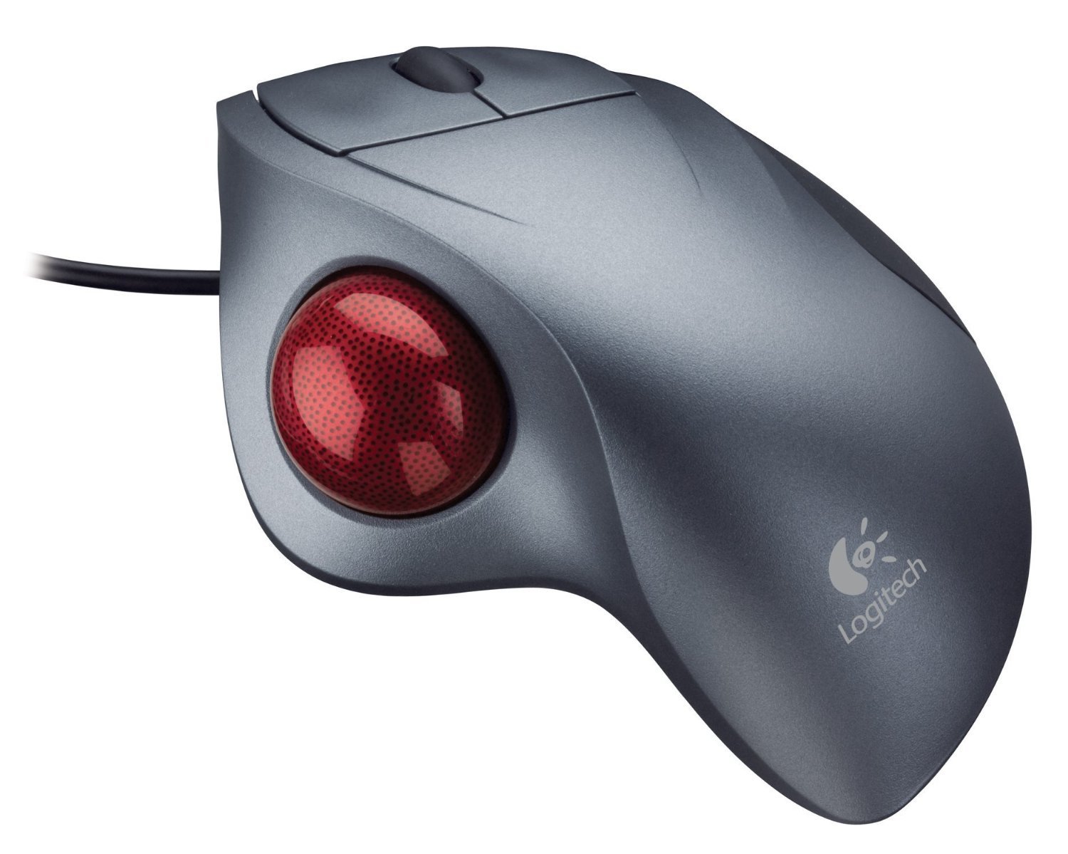 Logitech Trackman Wheel Optical Trackball Mouse (Silver) - Ergonomic Design for Comfortable Computer Use at Home or Office