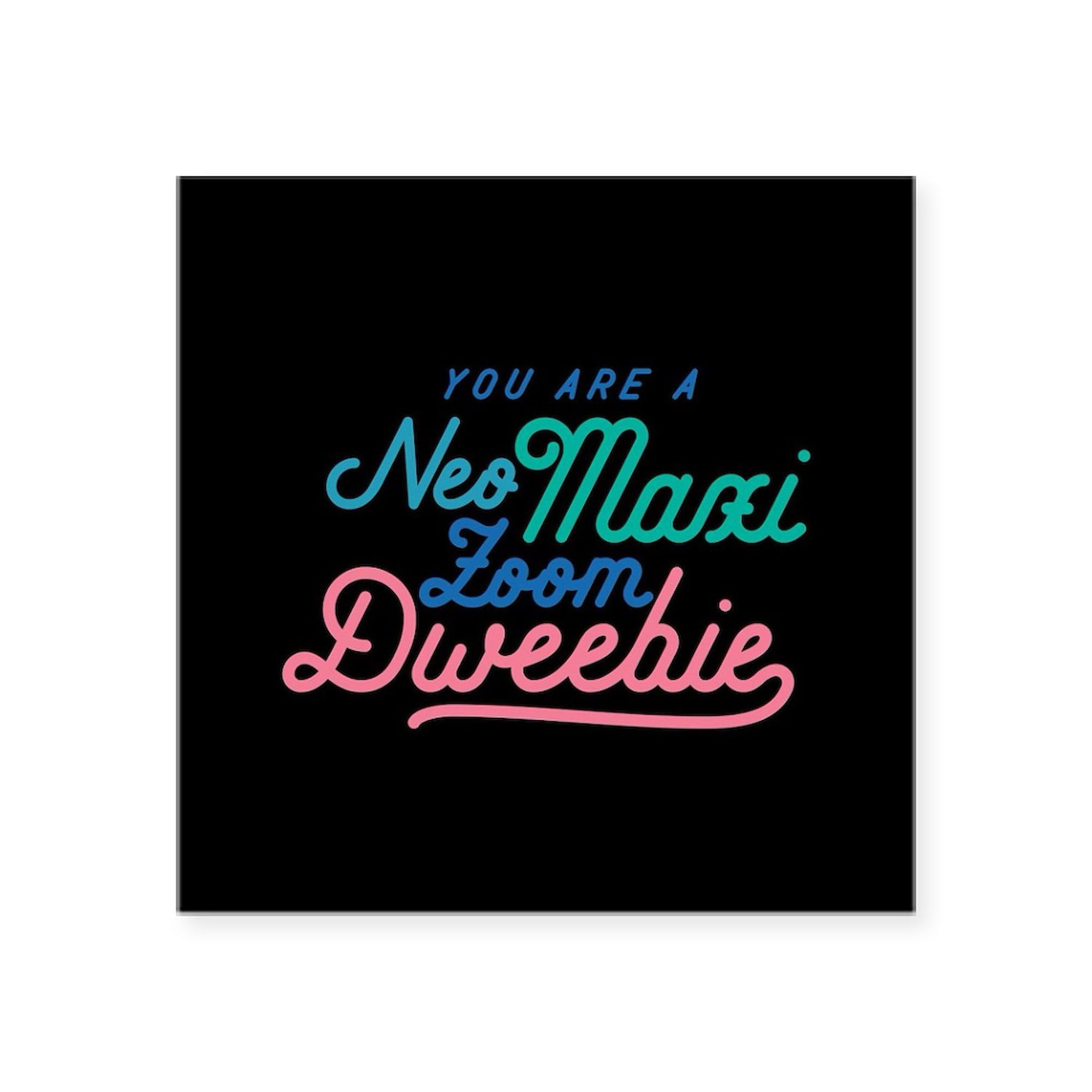 CafePress Neo Maxi Dweebie 3x3 Inch Square Bumper Sticker - Waterproof Vinyl Car Decal for Windows, Laptops & Notebooks | Fun Car Accessories for Auto Enthusiasts