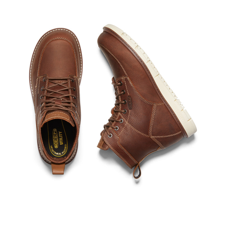 **Men's San Jose 6 Soft Toe Work Boots - Gingerbread/Off White - Durable & Comfortable for Construction, Hiking & Outdoor Work**