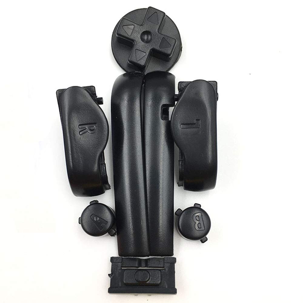 Original Gameboy Advance GBA Controller Replacement Buttons Set - Full Button Kit (L/R, A/B, D-PAD, Select/Start, Power) - Black | Compatible with GBA Consoles | Perfect for DIY Repairs & Gaming Enthusiasts