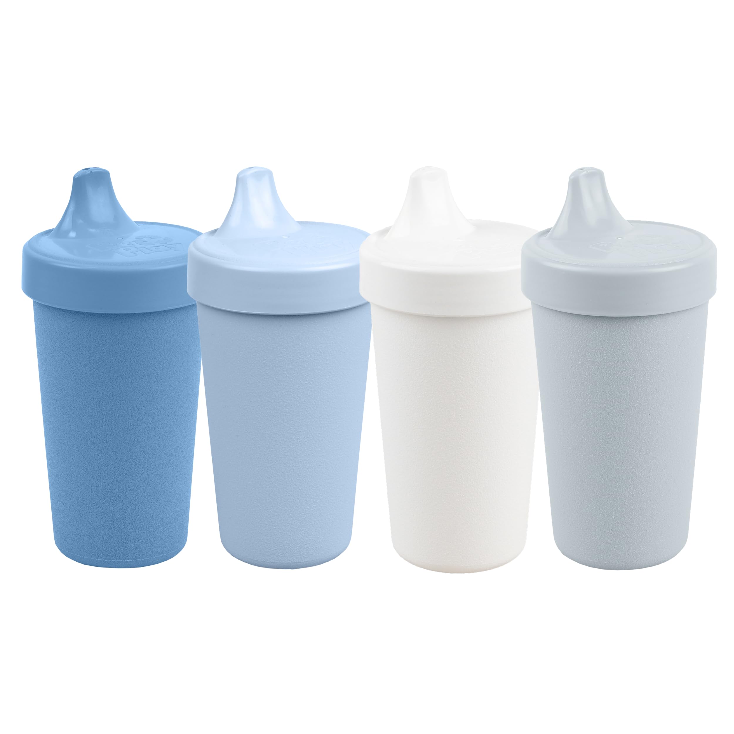 Re-Play USA Made 10oz Toddler Sippy Cups, Pack of 4 - BPA-Free Spill Proof Drinking Cups for Kids 1-3 Years - Dishwasher & Microwave Safe Hard Spout Cups (3.13