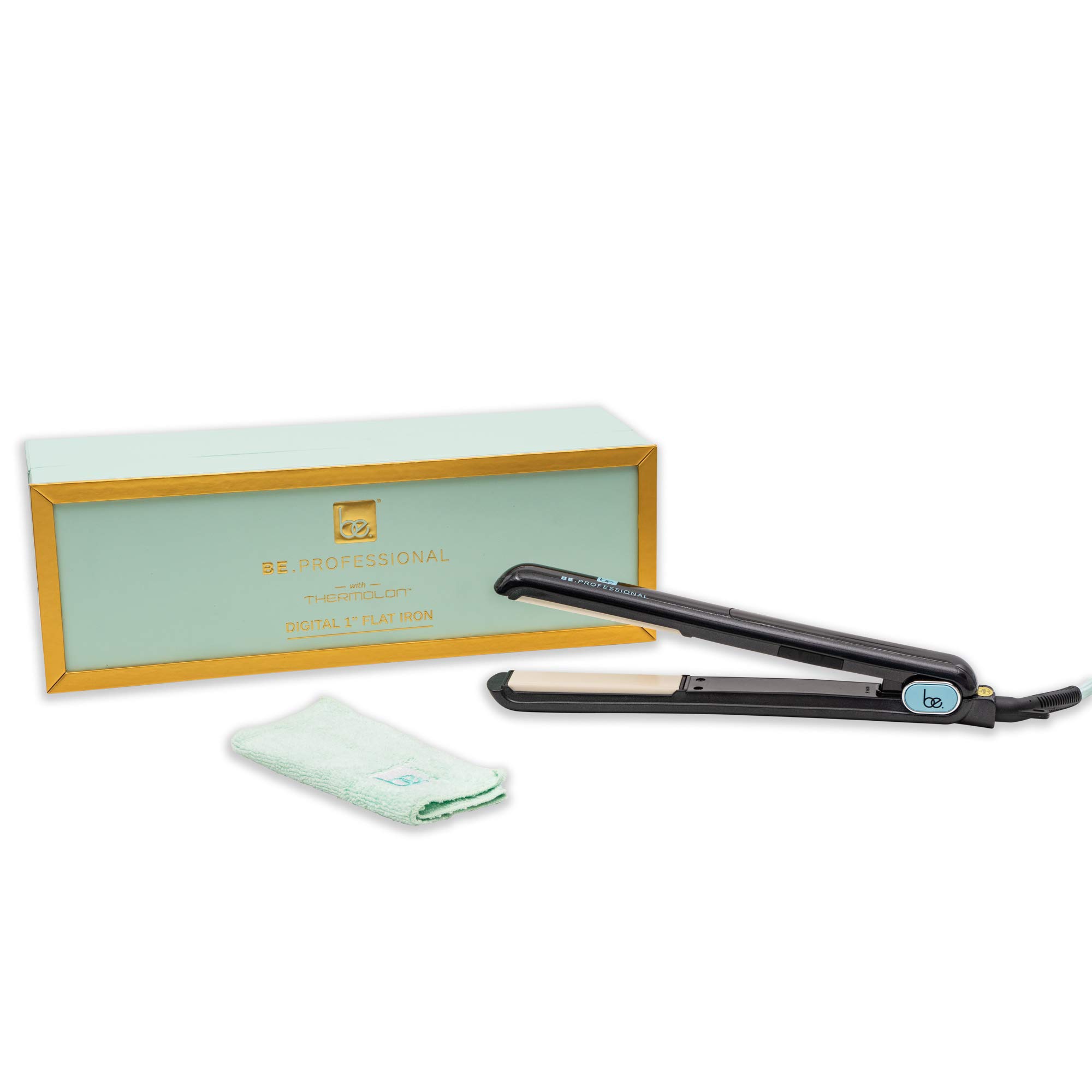 Professional Digital Hair Straightener with Thermolon Technology - 1 Inch Ceramic Flat Iron for Smooth, Shiny Hair - Perfect for Home Use & Salon Styling