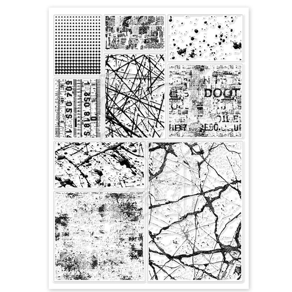 Vintage Stains Background Clear Stamps - 11.69x8.27 Inch Silicone Stamp Seals with Ink Dots & Art Lines for DIY Scrapbooking, Card Making, Photo Albums - Perfect for Crafting, Journaling, and Handmade Greeting Cards