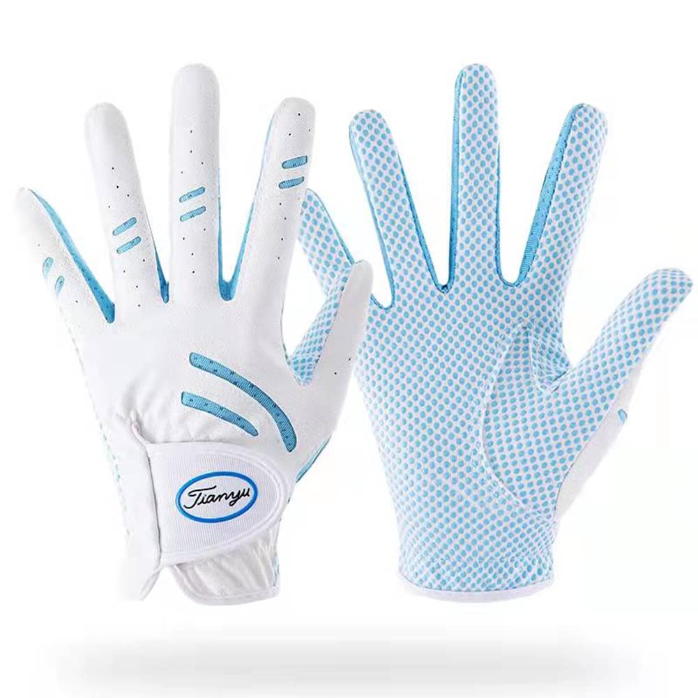 Premium Leather Golf Gloves for Kids - Breathable, Flexible & Durable Boys & Girls Golfing Gloves (S/M/L) - Perfect for Junior Golf Training & Outdoor Sports