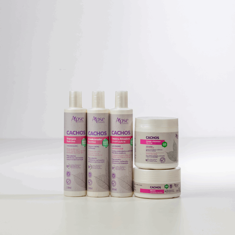 Apse Cosmetics Curly Hair Care Kit - Shampoo, Conditioner, Styling Gel, Hair Mask, Curl Activator & Finishing Spray (6-Piece Set) for Defined, Hydrated Curls | Perfect for Daily Wash & Go Routine or Special Occasion Styling