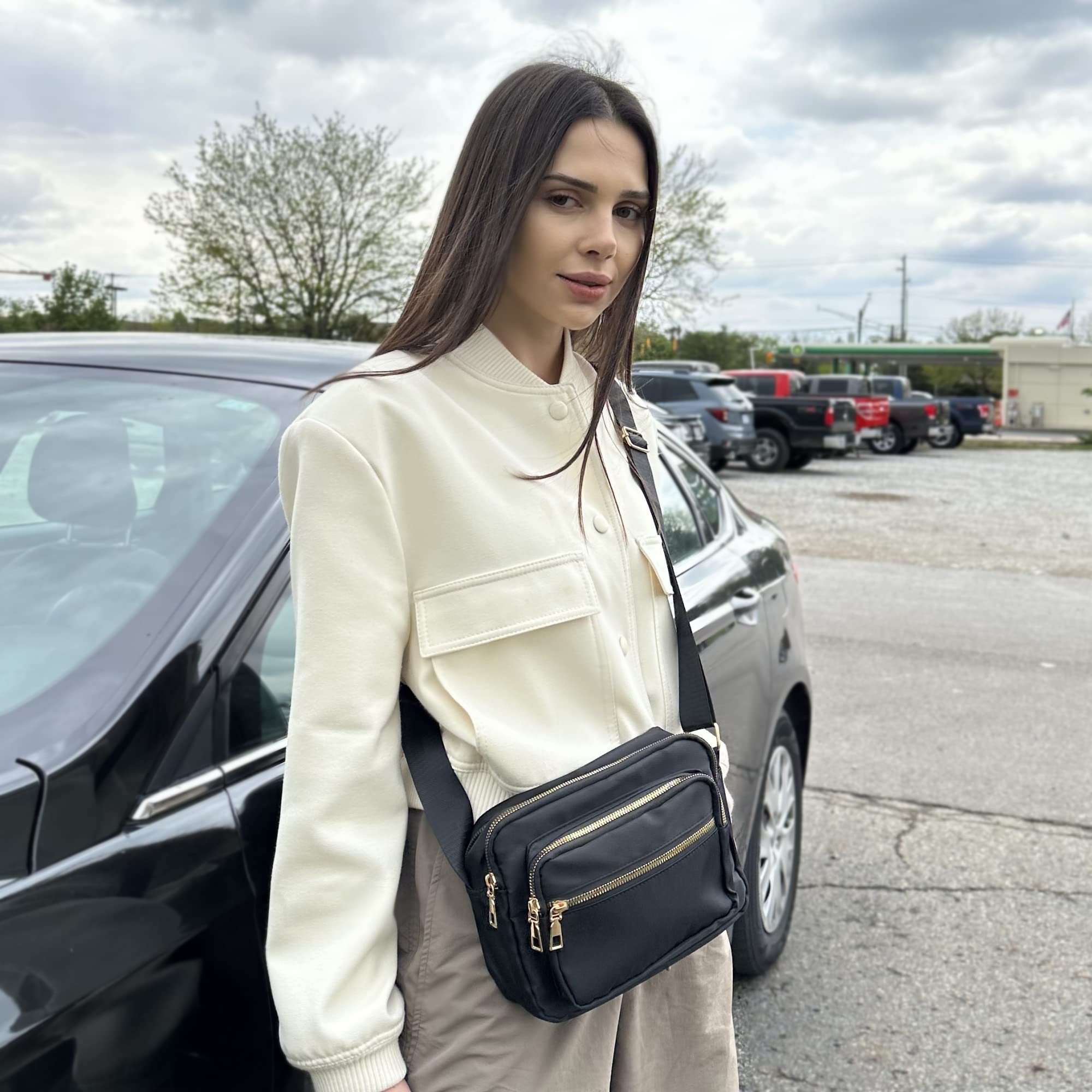 Lightweight Nylon Crossbody Bags for Women - Waterproof Shoulder Messenger Purse with Multiple Pockets | Perfect for Travel, Shopping & Everyday Use