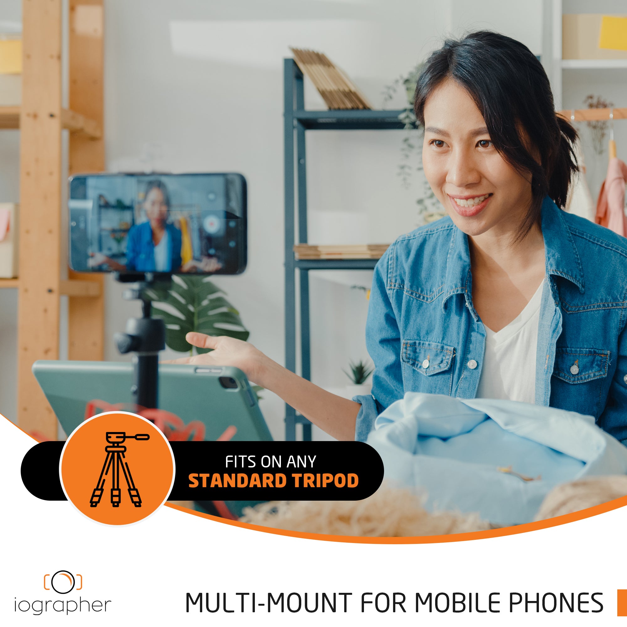 Universal Phone Mount Holder for Car, Desk & Wall - Adjustable 360° Rotation for iPhone, Samsung & All Smartphones - Perfect for Driving, Working & Home Use