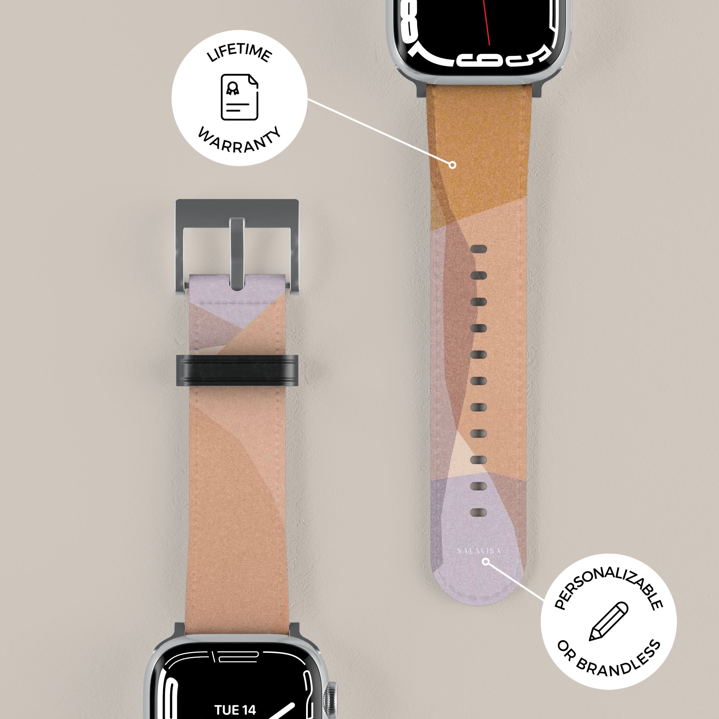 Premium Mixed Layers Apple Watch Band - Stylish & Durable Replacement Strap for Apple Watch Series 1-9 - Perfect for Workouts, Office & Everyday Wear
