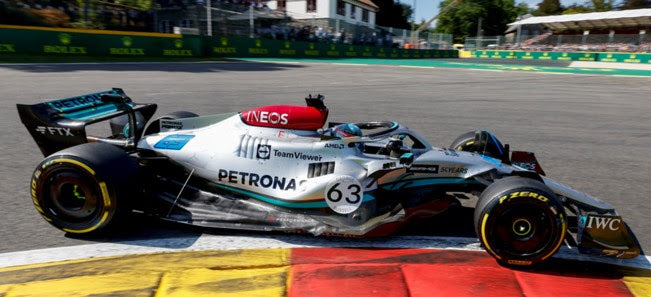 1:18 Mercedes AMG Petronas F1 W13 E Performance Model Car - George Russell No.63 2022 Belgian GP Limited Edition Collectible | F1 Racing Display, Gift for Motorsport Fans