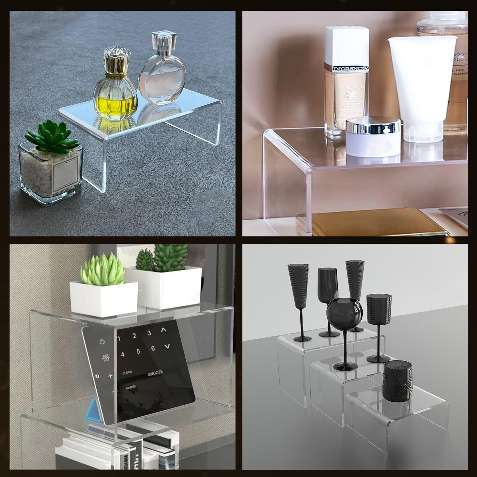 6-Piece Clear Acrylic Display Risers - 5