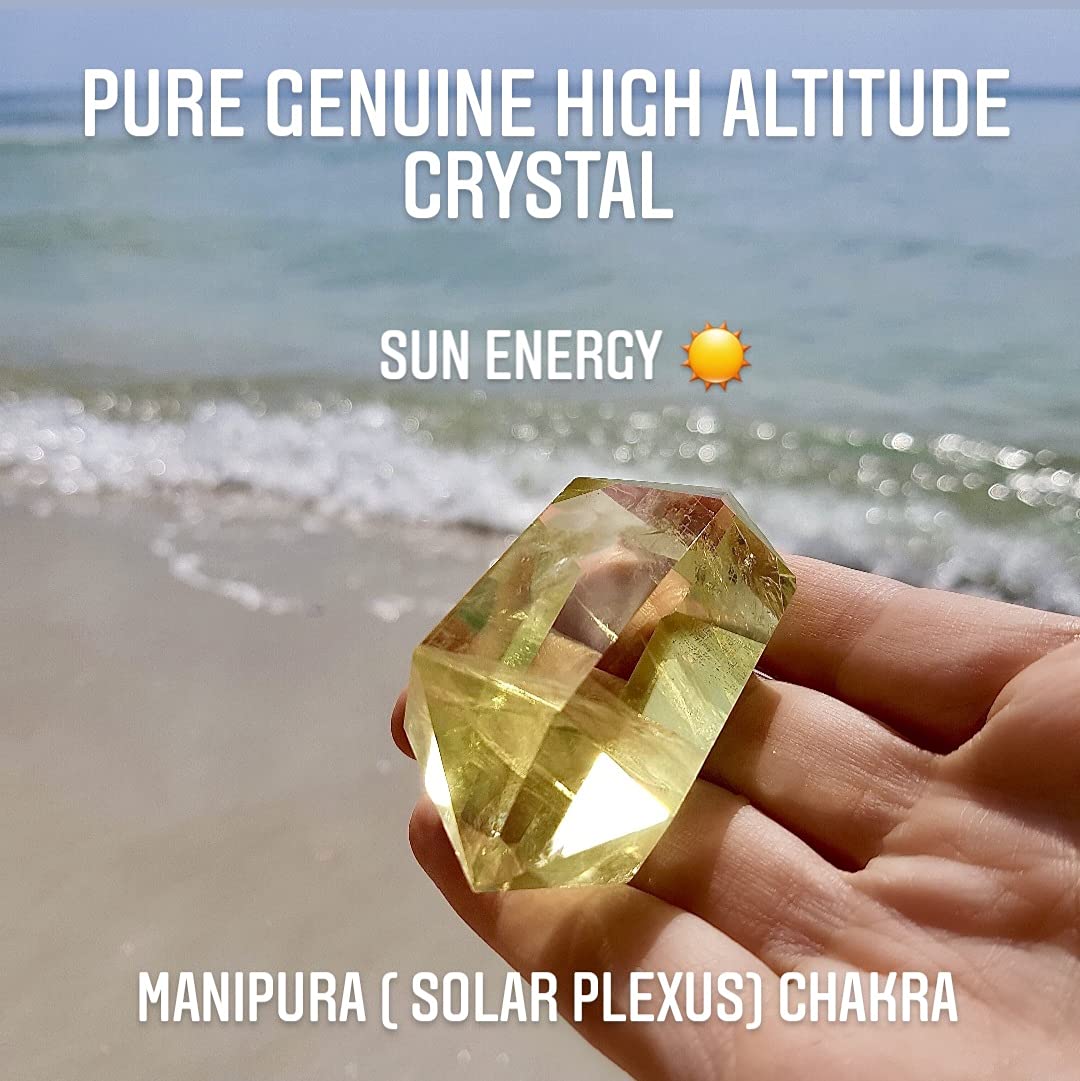 Natural Pure Citrine Gemstone - Large Double Terminated Healing Crystal for Chakra Balancing, Wealth Manifestation & Meditation | Perfect for Reiki, Metaphysical Practices & Spiritual Wellness