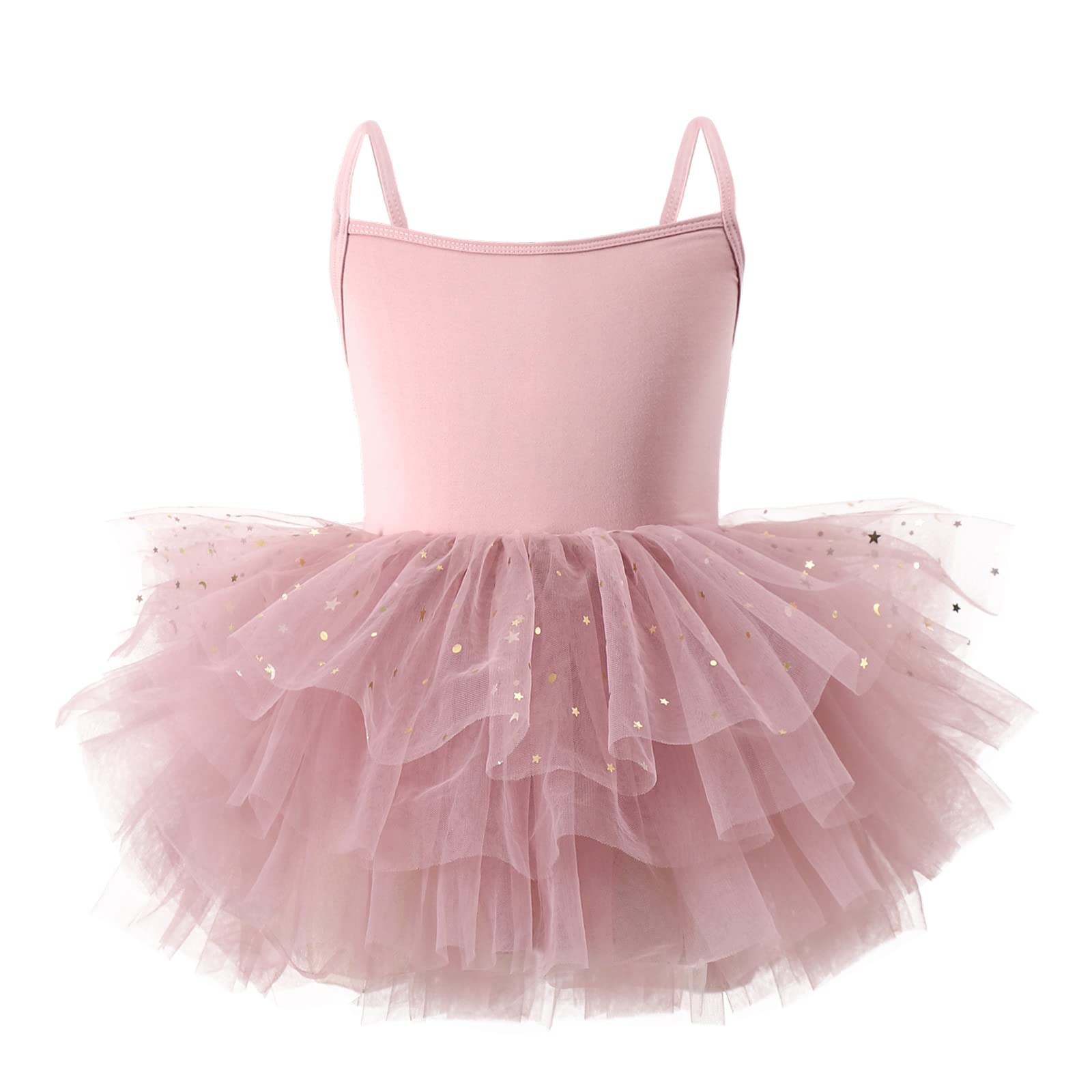 Sparkly Toddler Girls Tutu Dress with Adjustable Straps - Shiny Tulle Ballet Leotard & Ballerina Costume for Dance Recitals, Birthday Parties & Photo Shoots