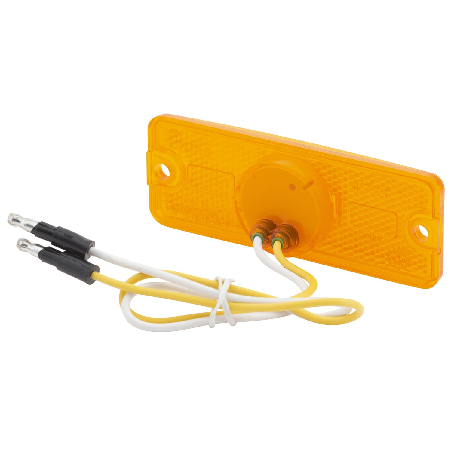47733 Yellow Sealed Rectangular LED Clearance Marker Light - Waterproof Truck Trailer Side Marker Lights for Semi Trailers, Boats & RVs - Durable DOT Approved Amber Warning Lights for Road Safety