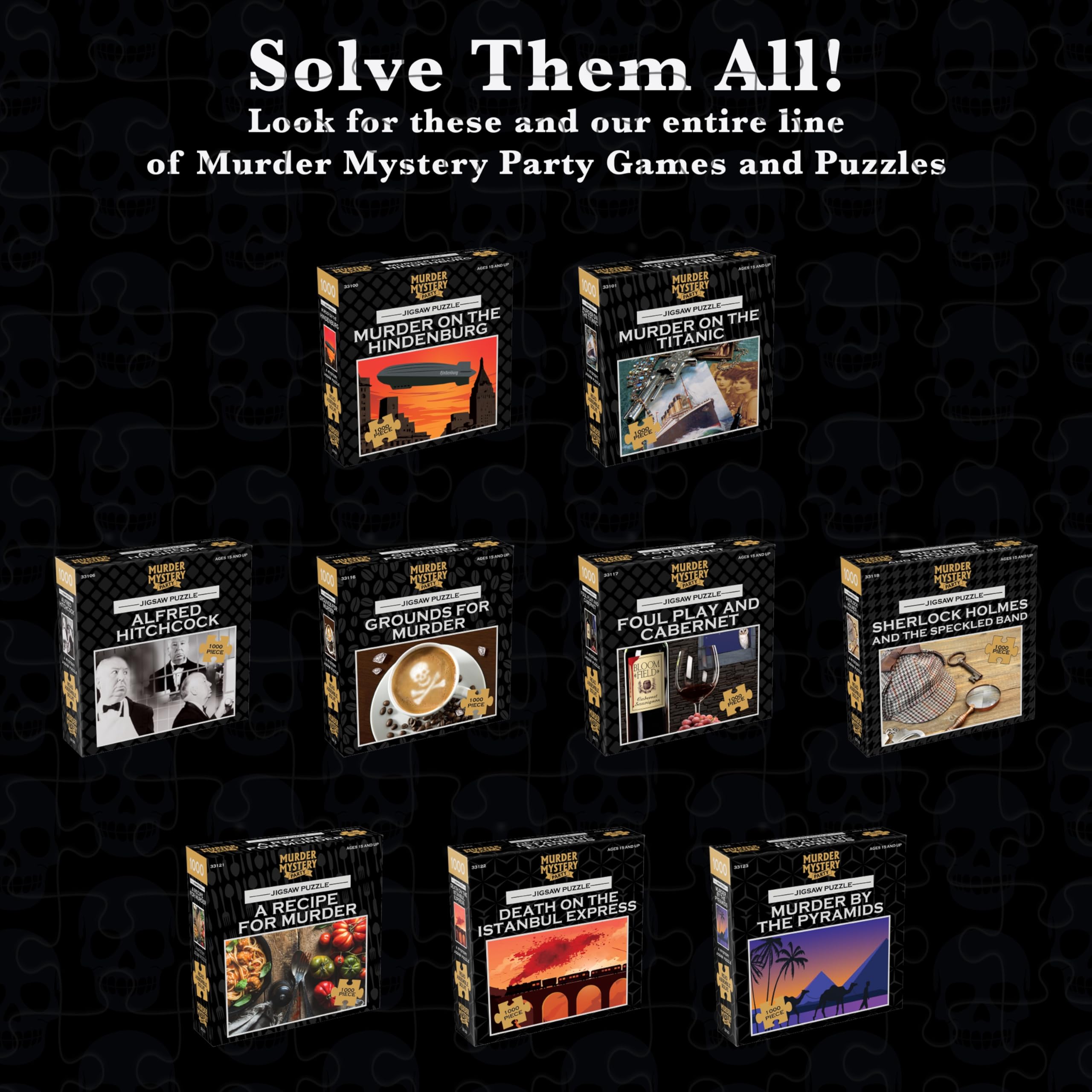 Bepuzzled Classic Mystery Recipe For Murder 1000-Piece Jigsaw Puzzle by University Games | Murder Mystery Puzzle Game for Teens & Adults | Perfect for Family Game Nights & Detective-Themed Parties | Ages 12+