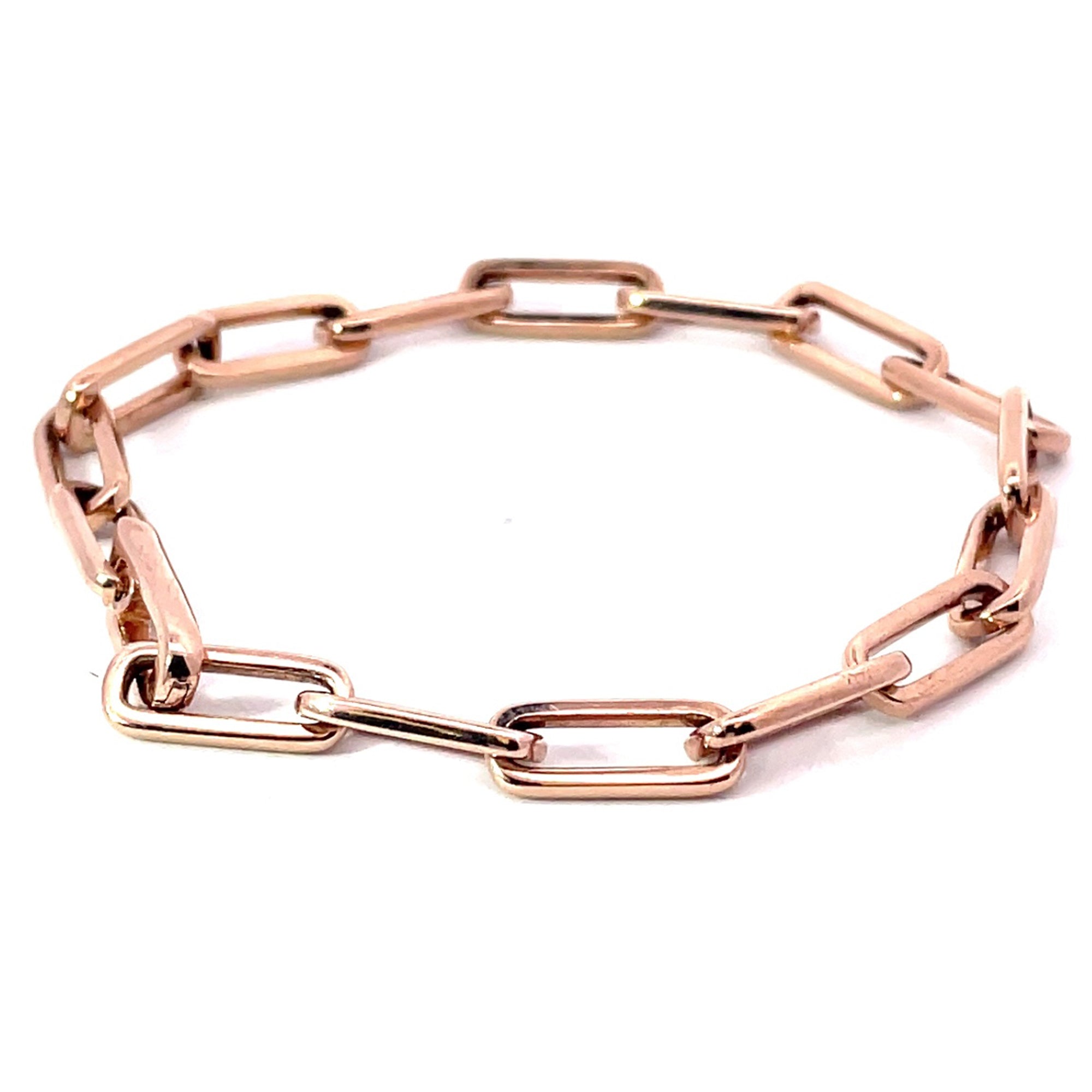 14K Rose Gold 5.4mm Paperclip Bracelet for Women - Heavy Duty Luxury Jewelry for Everyday Wear & Special Occasions