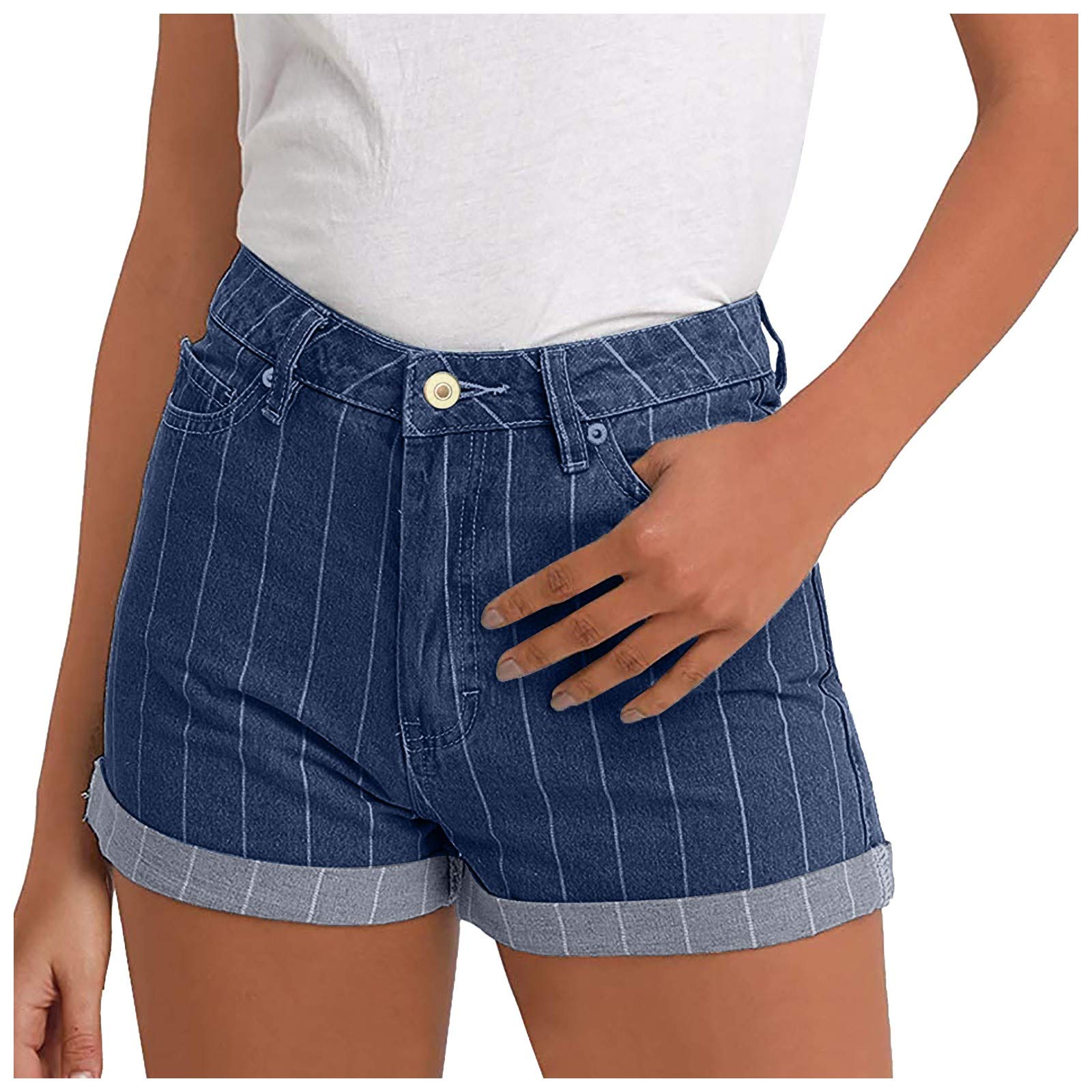 Trendy Women's Distressed Denim Shorts - High Waist Ripped Flared Hot Pants for Summer | Perfect for Music Festivals, Beach Outings & Casual Street Style