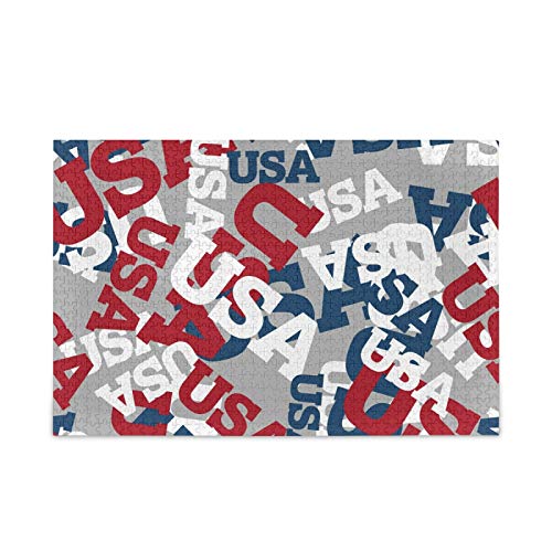 500 Piece Patriotic America Jigsaw Puzzle for Adults - American Flag & Landmarks Puzzle - Perfect for Family Game Night, Home Decor & Gift Giving