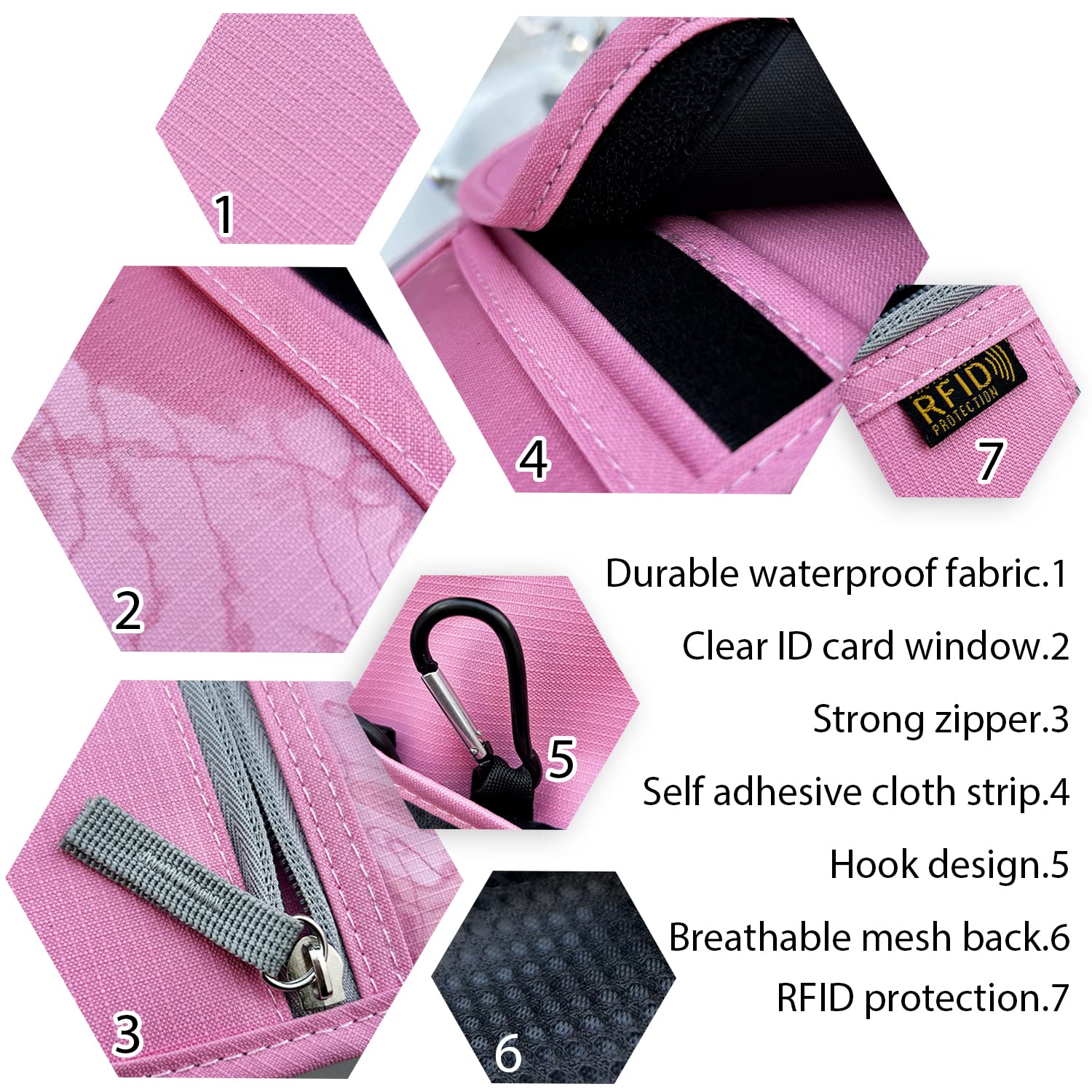 RFID Blocking Travel Neck Wallet for Men & Women - Adjustable Neck Strap Passport Holder to Protect Cash, Credit Cards & Documents - Secure Travel Accessories for Airports, Vacations & International Trips (Pink)