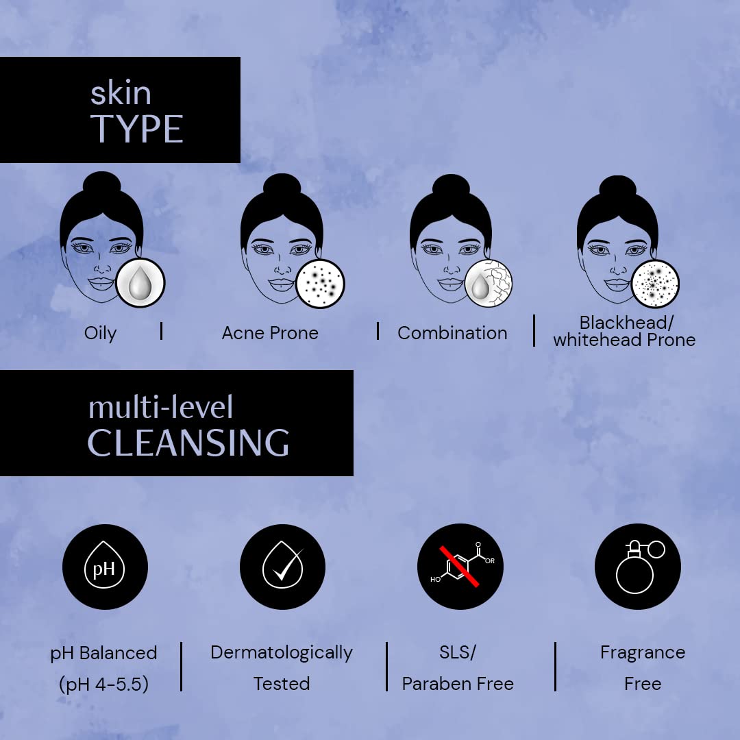Deconstruct Salicylic Acid Oil Control Face Wash - 0.5% Salicylic Acid & 1% Niacinamide for Oily, Acne-Prone Skin | Gentle Acne Treatment & Oil Balancing Cleanser (100ml) | Perfect for Daily Skincare Routine & Breakout Prevention