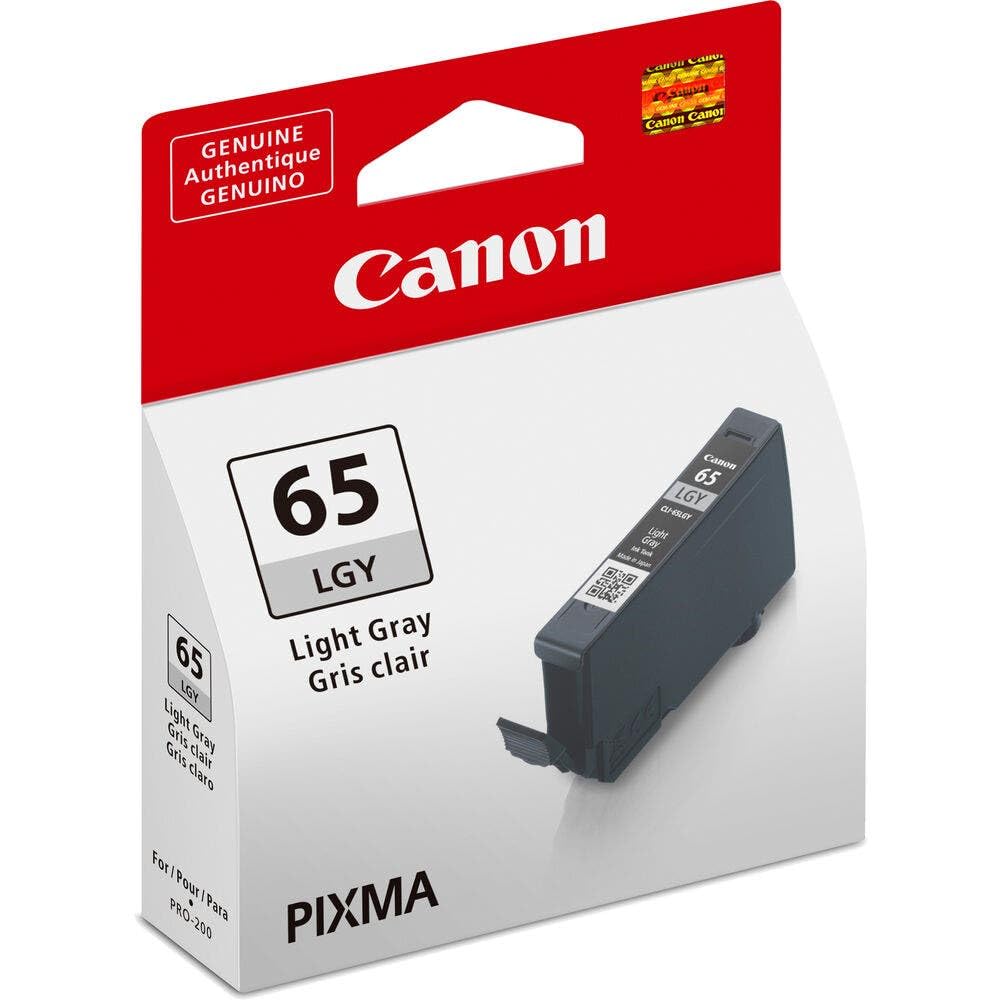 Original Canon CLI-65 LGY Light Grey Ink Cartridge (12.6ml) - Compatible with PIXMA Inkjet Printers - Perfect for Home Office Printing & Photo Projects