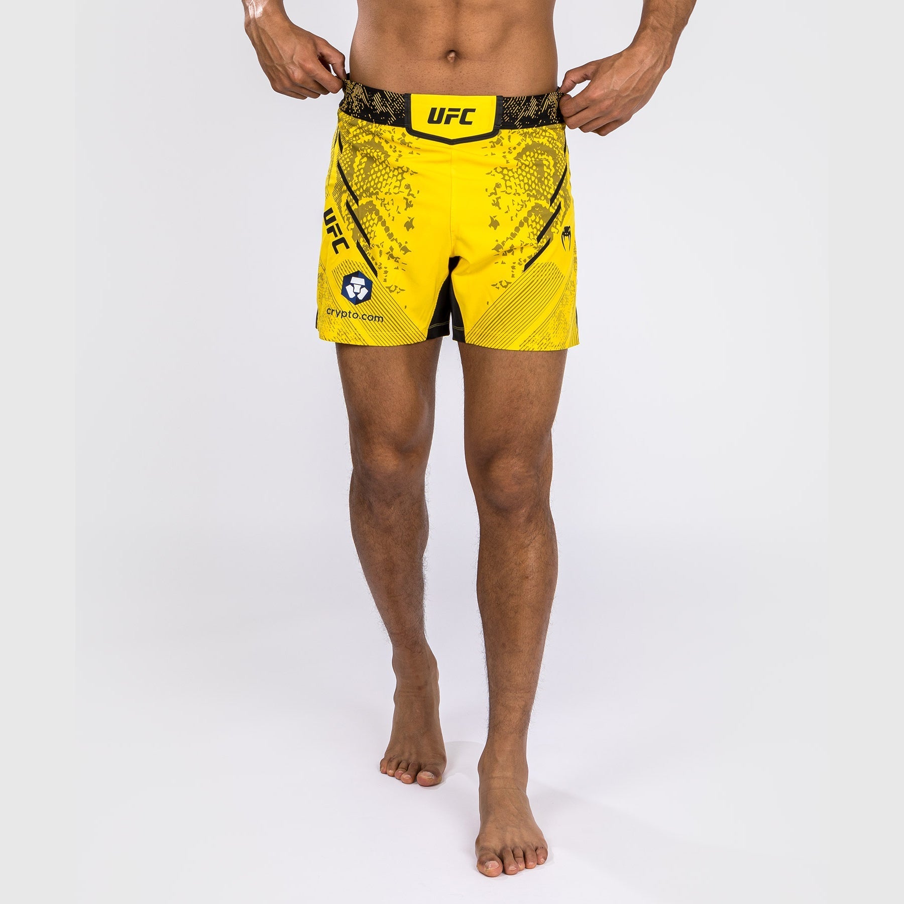 Venum UFC Adrenaline Authentic Personalized Fight Shorts for Men - MMA Training & Competition - Breathable Performance Shorts with Secure Fit - Yellow