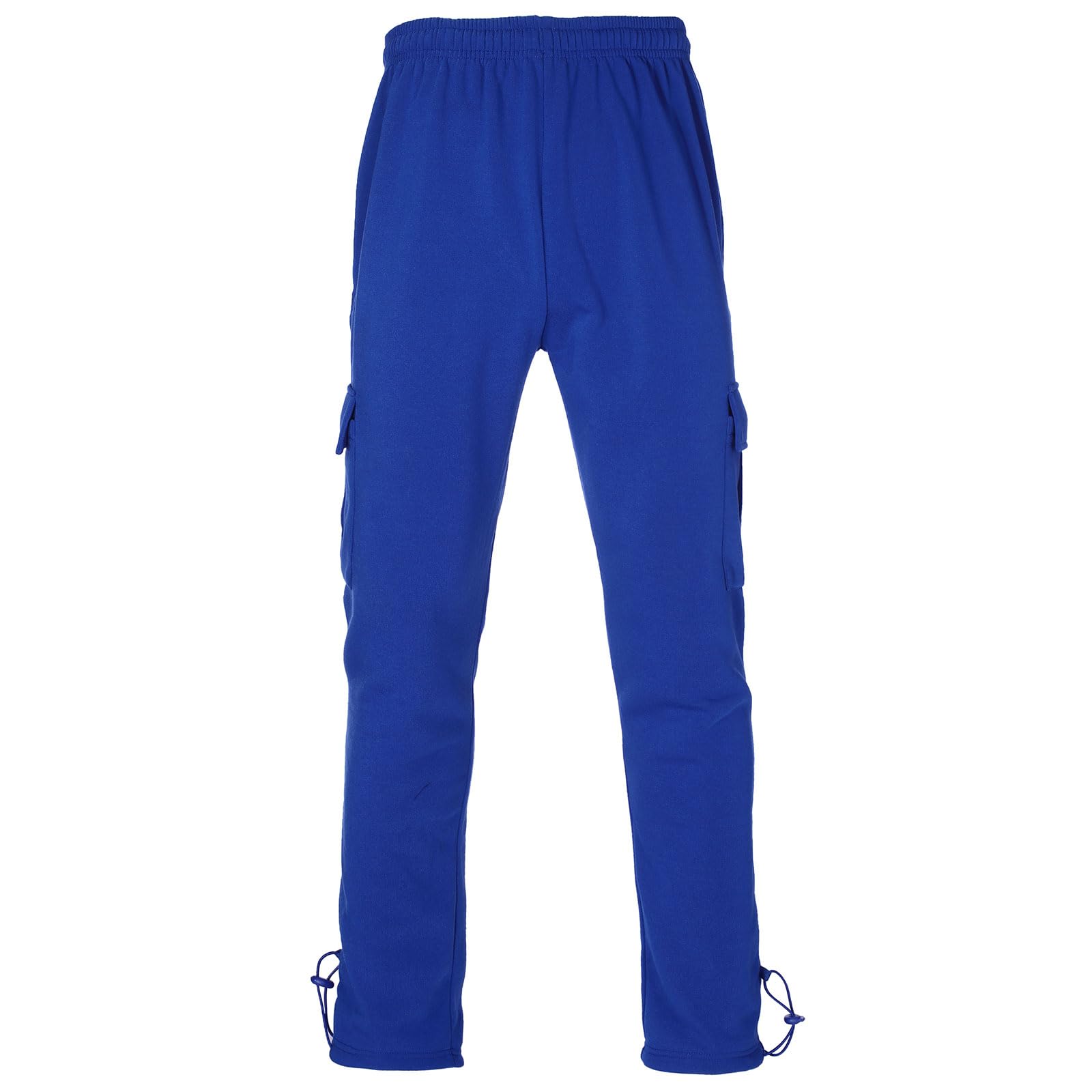 Men's Fleece Cargo Sweatpants - Comfortable Running Jogger Pants with Pockets for Big & Tall (Sizes M-5XL) - Perfect for Gym, Casual Wear & Outdoor Activities