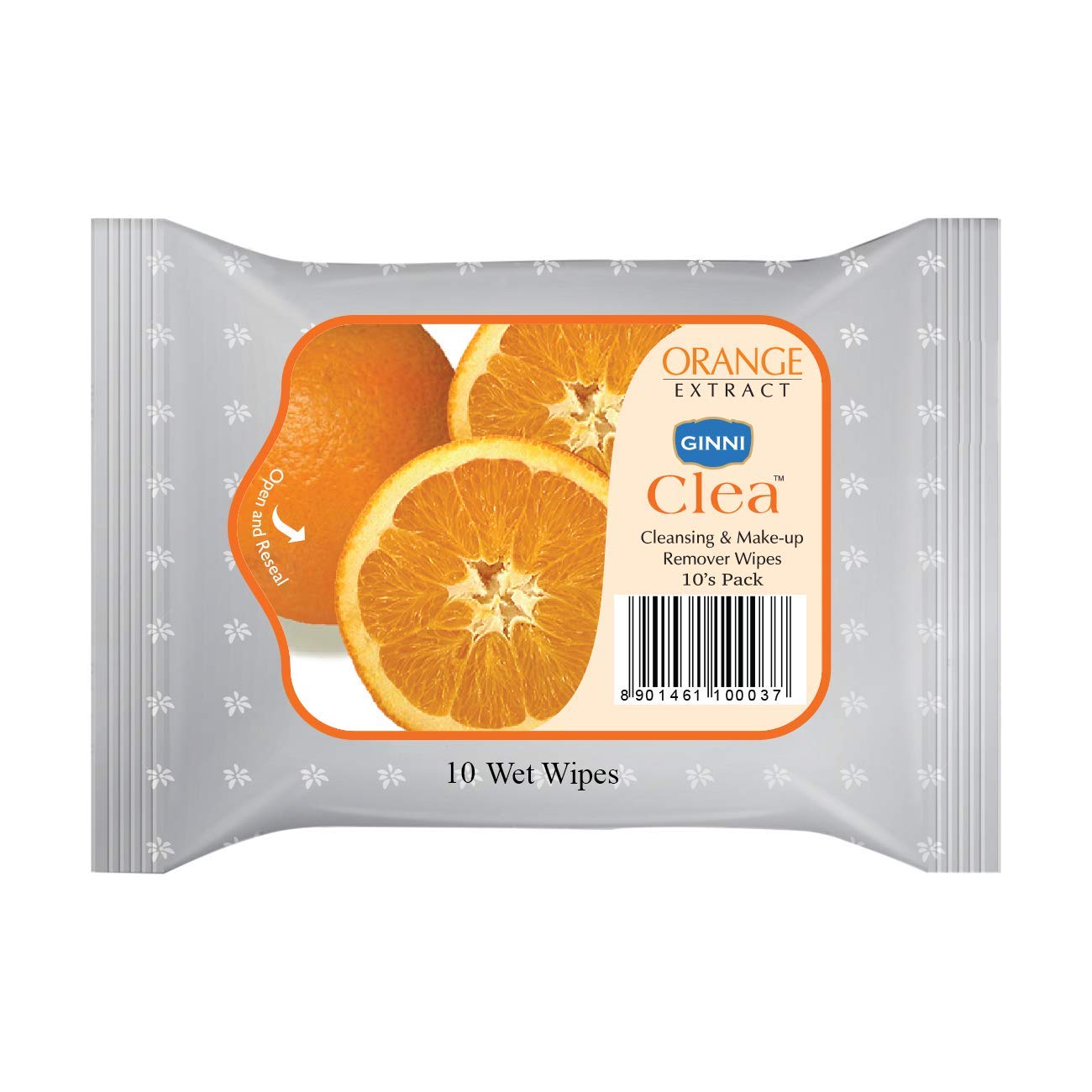 GINNI CLEA Cleansing & Refreshing Facial Wipes - Makeup Remover, Moisturizing Wet Wipes for Face (Cucumber, Rose, Lemon & Orange Scent) 40 Count Pack of 4 | Travel, Gym & Daily Skincare Routine