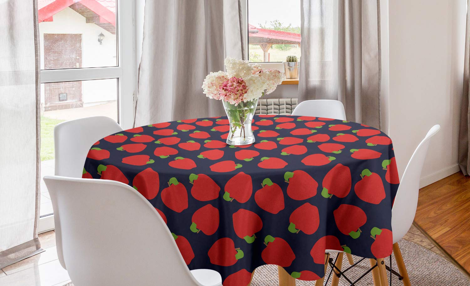 Ambesonne Fruits Round Tablecloth - 60