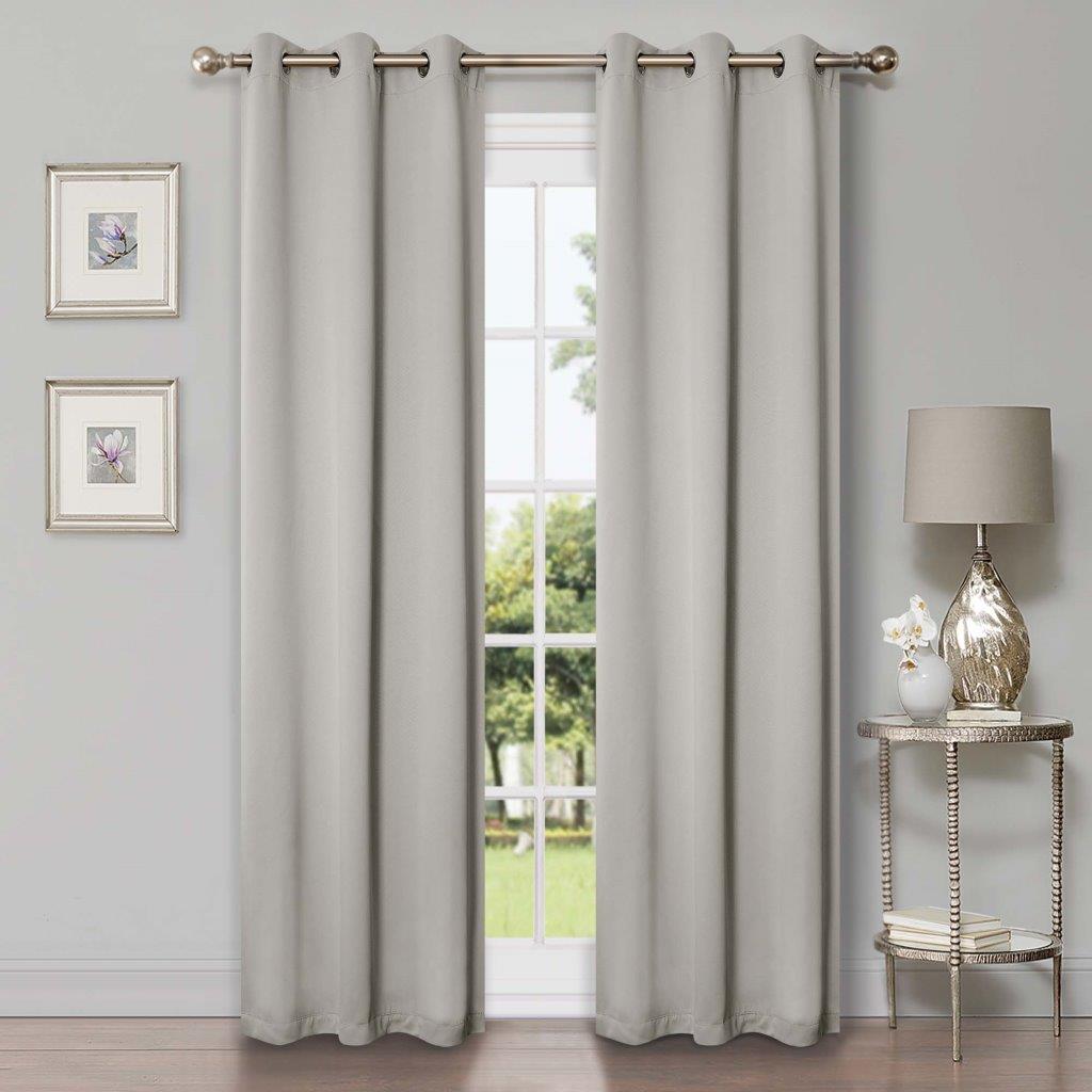 42 Inch Solid Blackout Curtains for Bedroom - Machine Washable Room Darkening Window Drapes - Perfect for Home Theater, Nursery & Light Sleepers