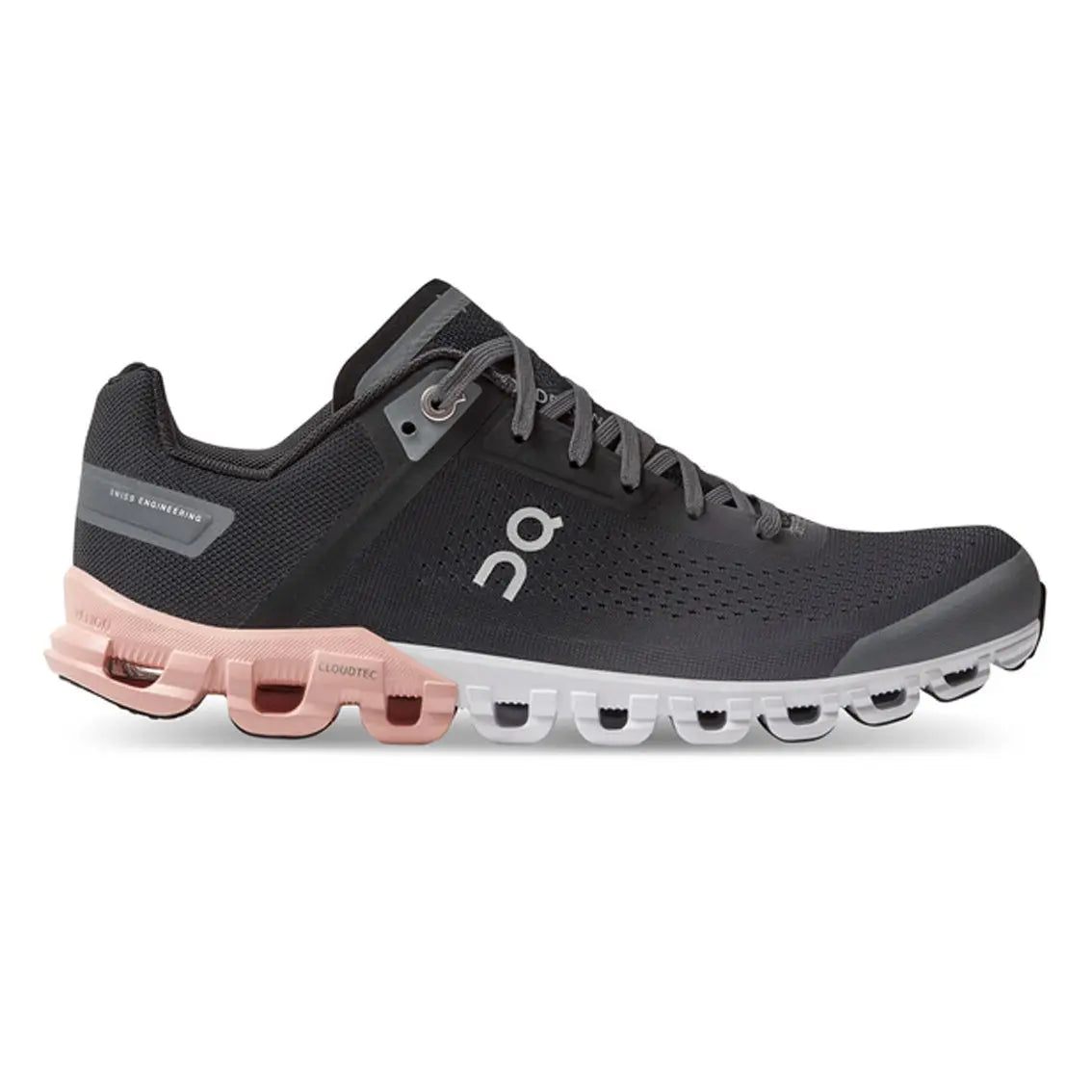 Women's On Running Cloudflow 3 Wide Running Shoes - Rock/Rose Color | Lightweight & Cushioned for Road Running, Jogging & Gym Workouts