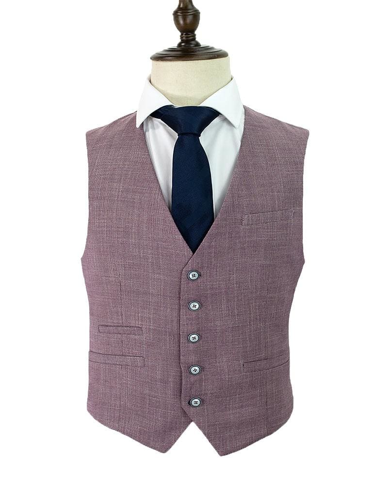 Cavani Miami Lilac Tweed Waistcoat for Women - Elegant Slim Fit Vest with Pockets - Perfect for Office, Wedding & Formal Events